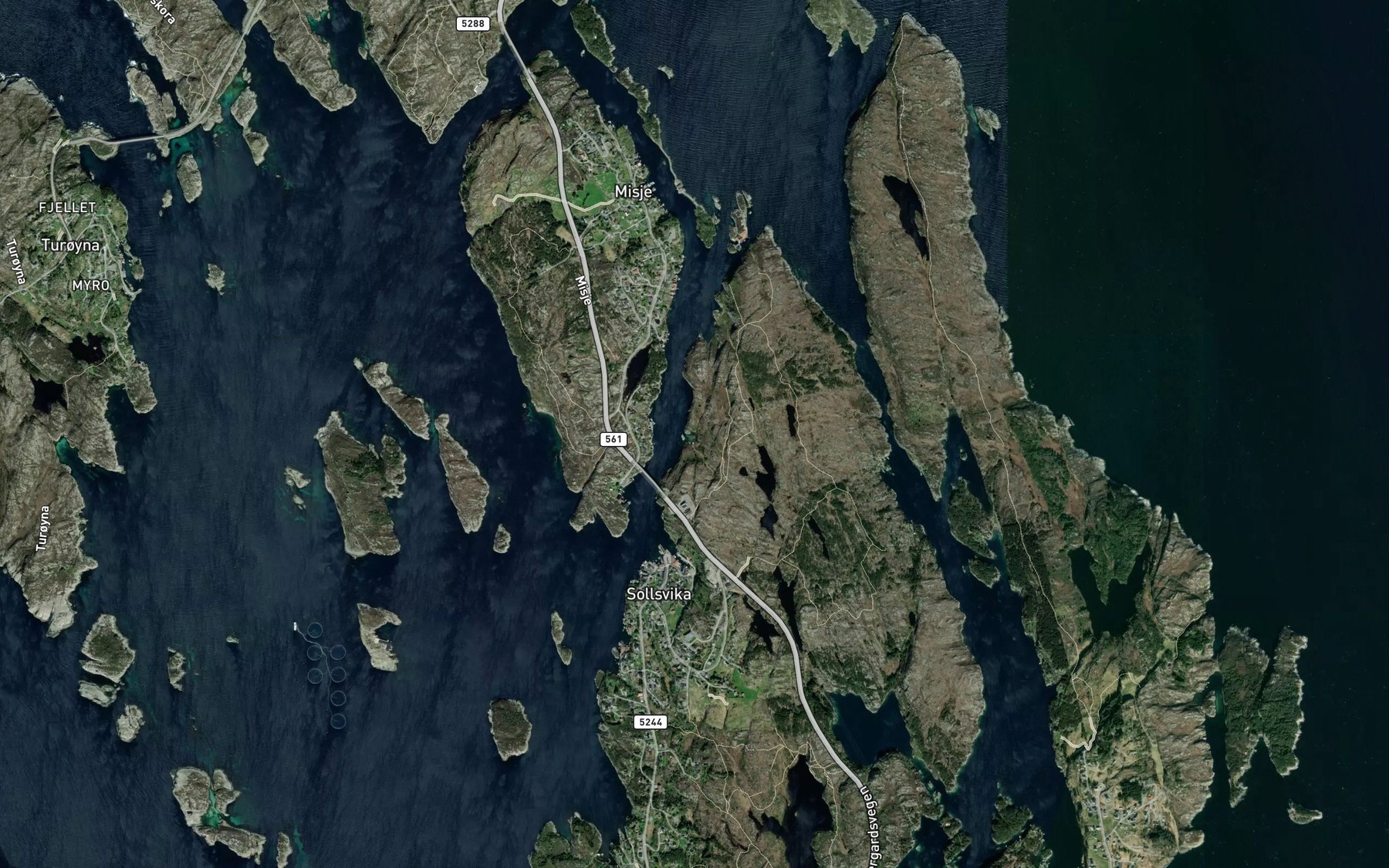 Satellite map of the Skjerviki