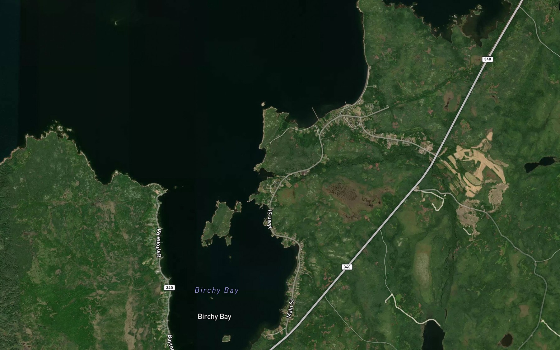 Satellite map of the Jumper Brook
