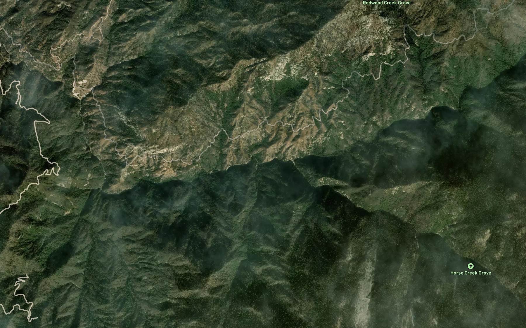 Satellite map of the Eden Creek