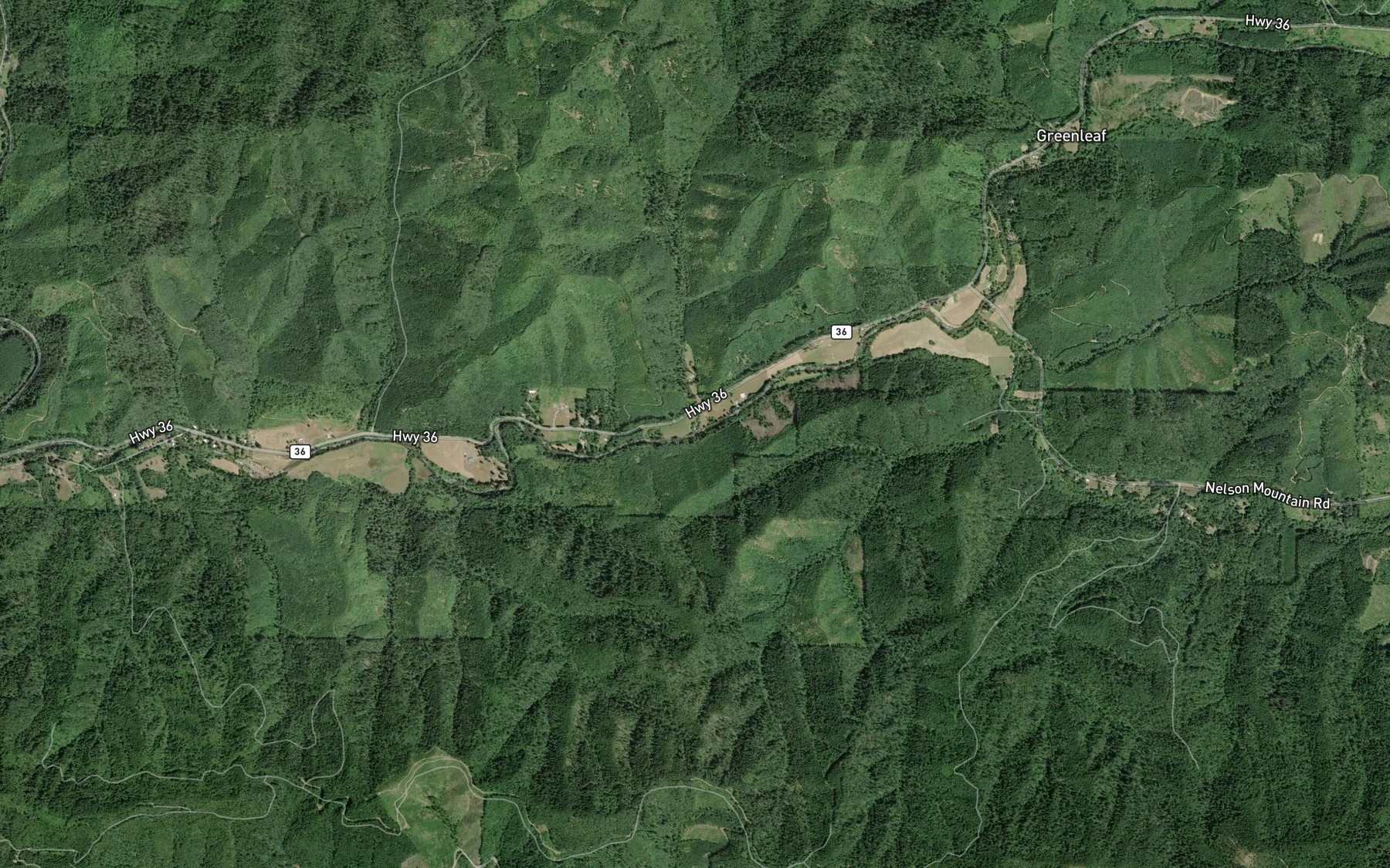 Satellite map of the Almasie Creek