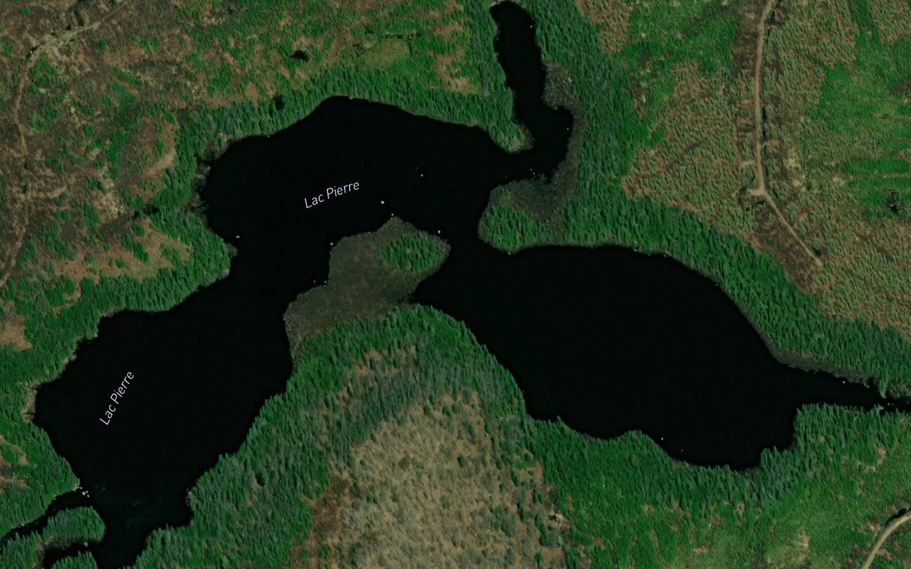 Satellite map of the Lac Pierre