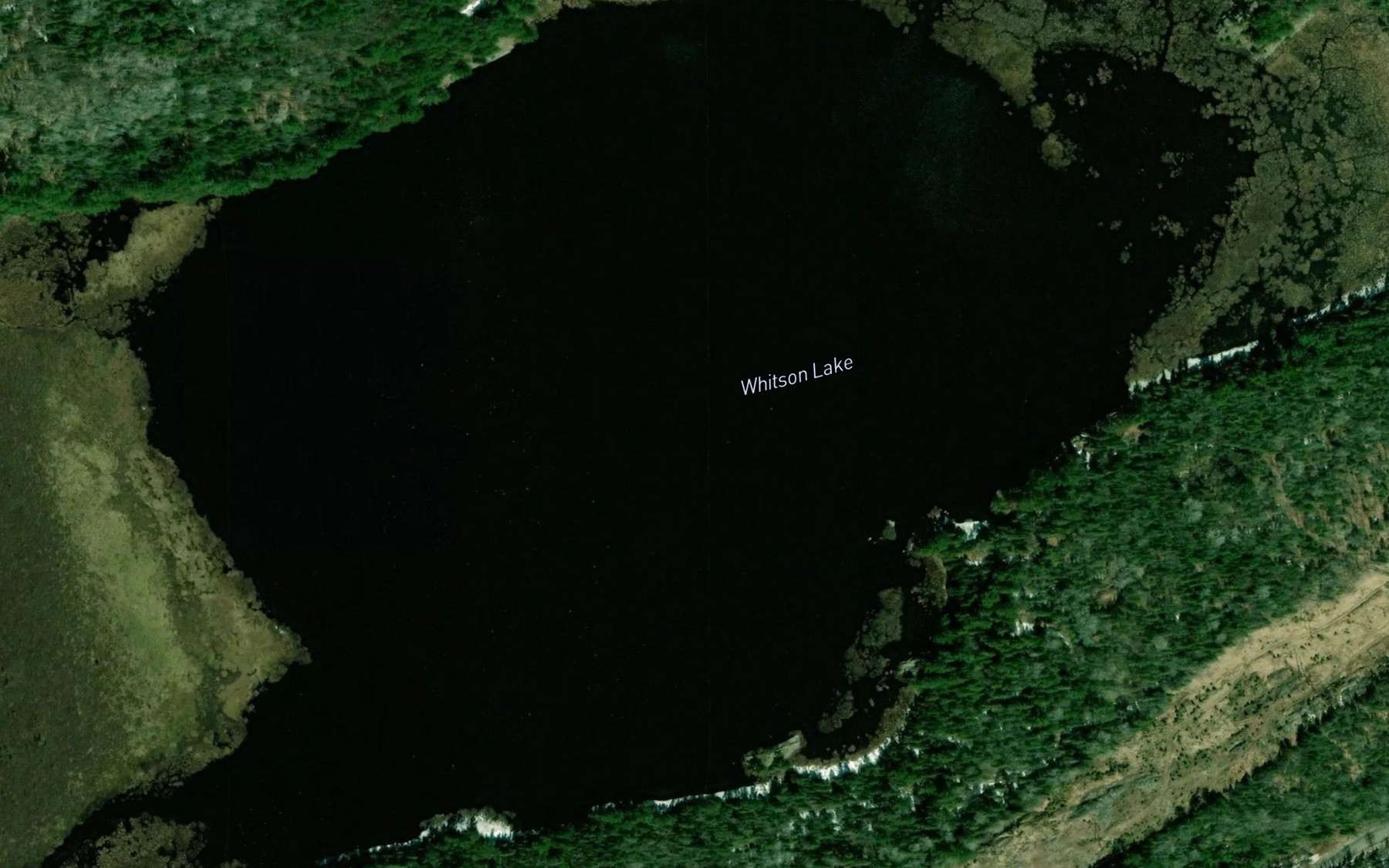 Satellite map of the Whitson Lake