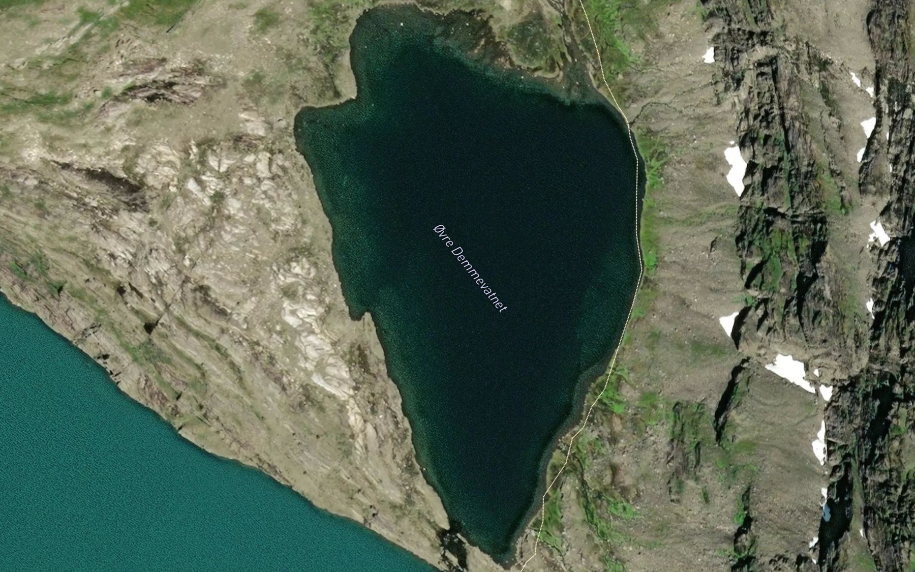 Satellite map of the Ovre Demmevatnet