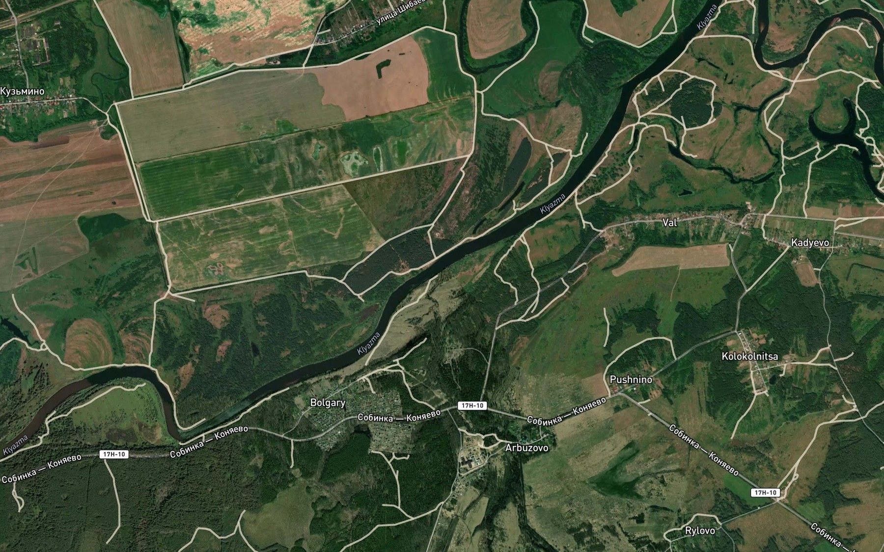 Satellite map of the Shalavka