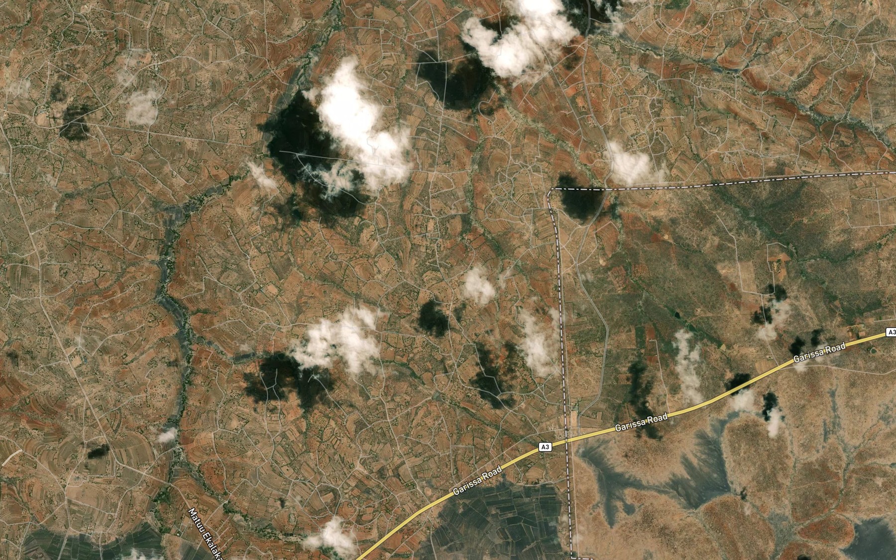 Satellite map of the Katulani Dam