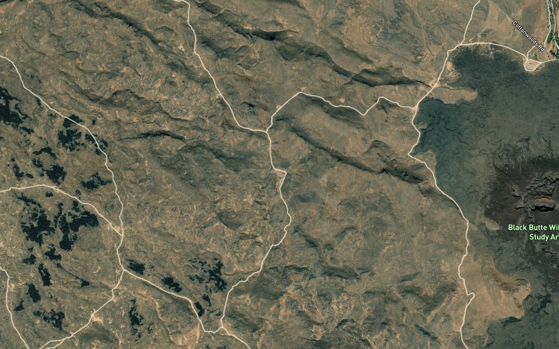 Satellite map of the Martin Reservoir