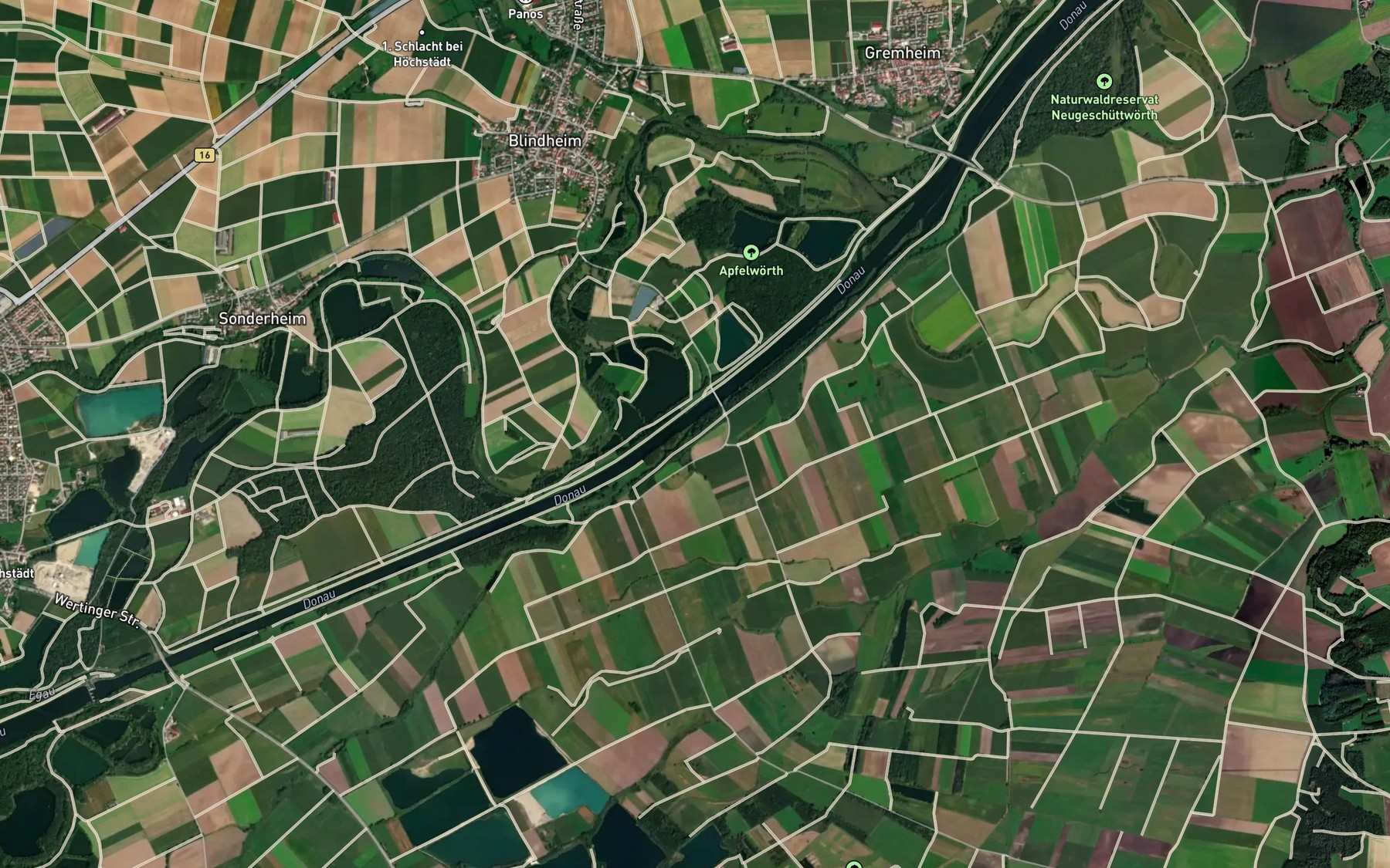 Satellite map of the Glott