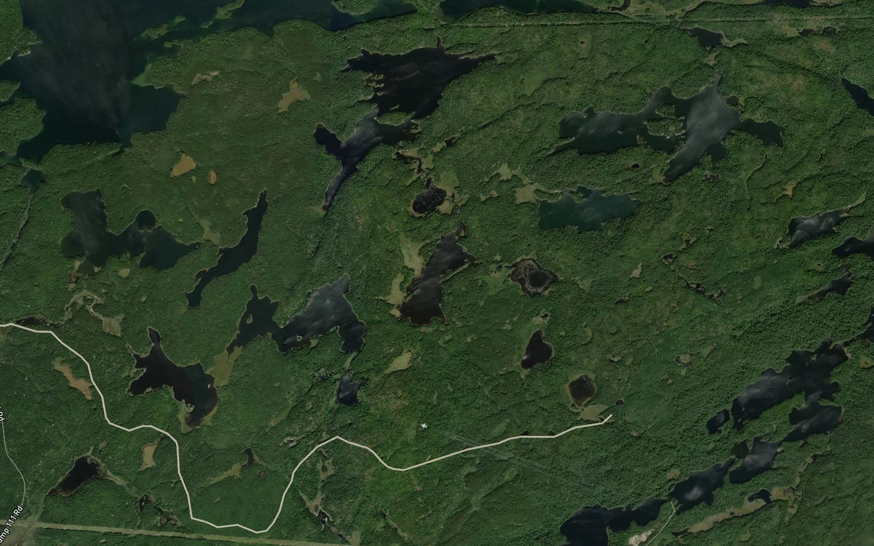 Satellite map of the May Lake