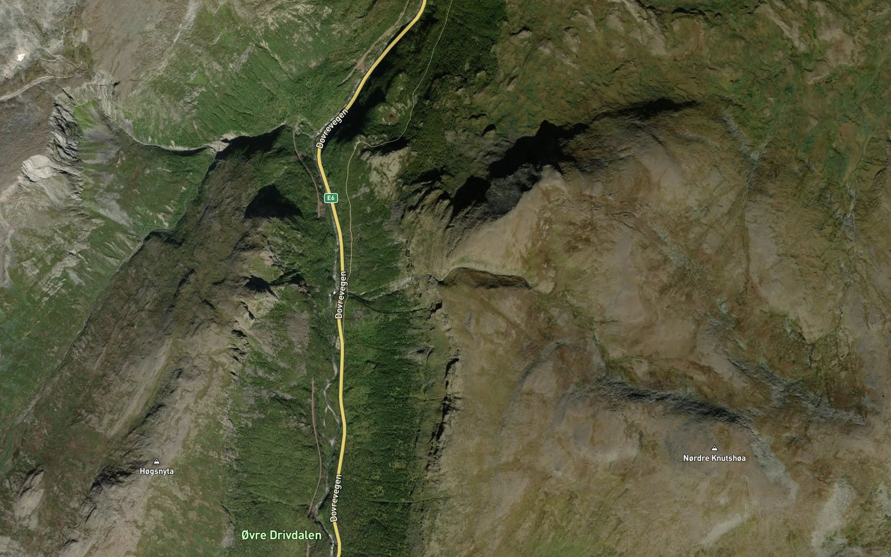 Satellite map of the Skakbekken