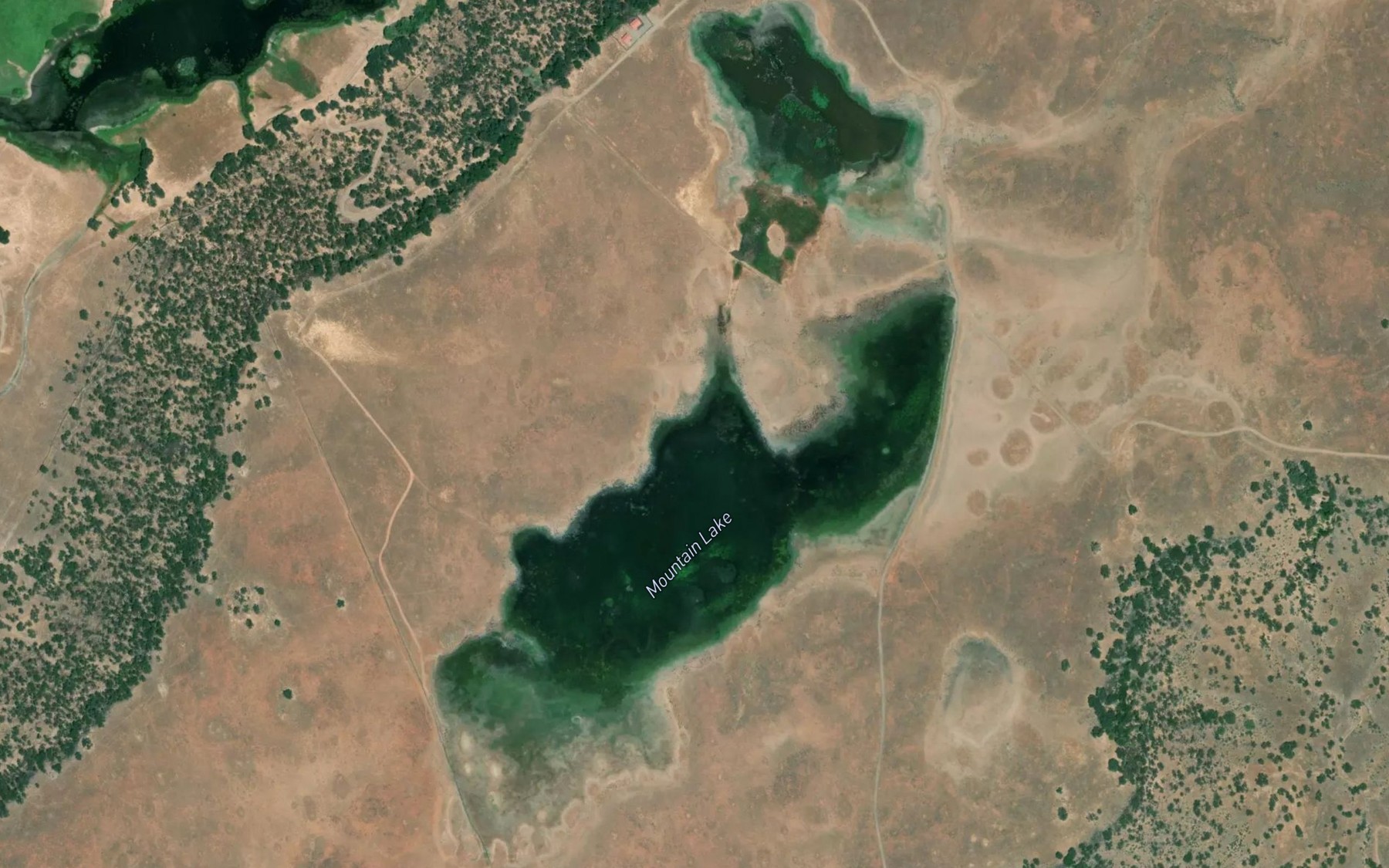 Satellite map of the Mountain Lake