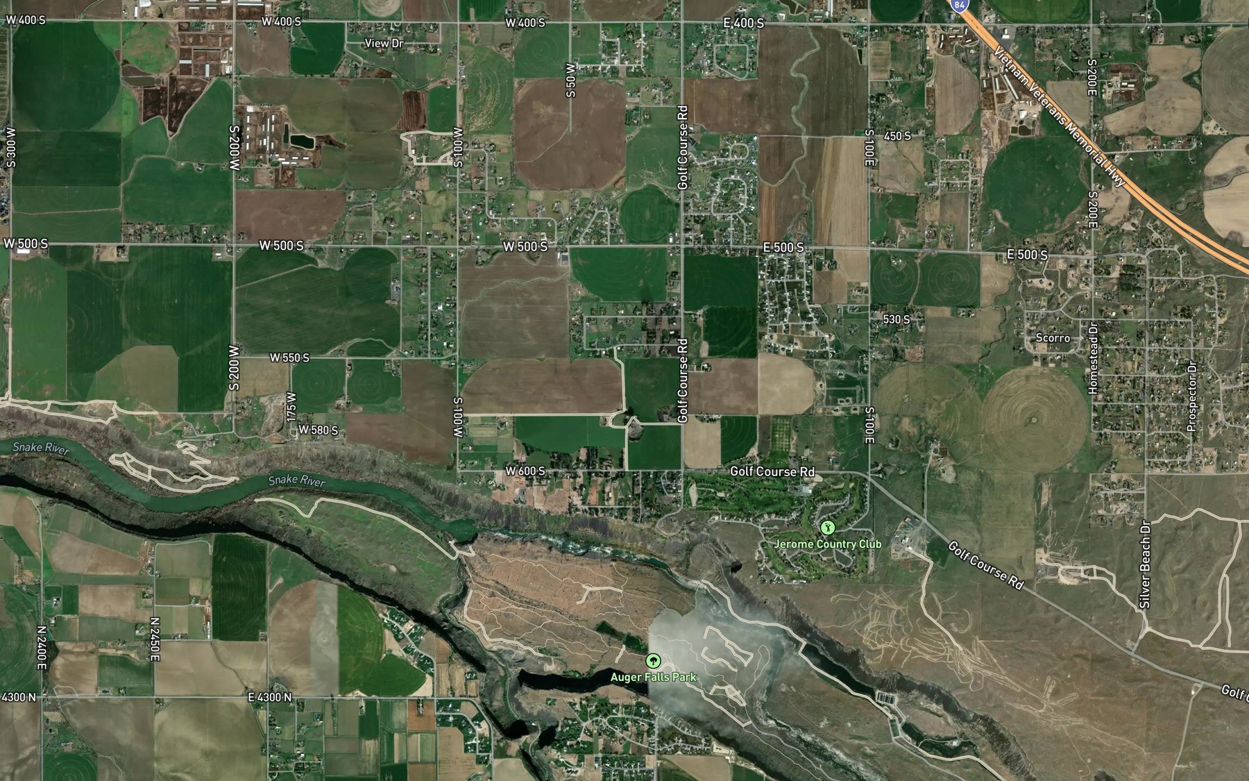 Satellite map of the Lateral N-34
