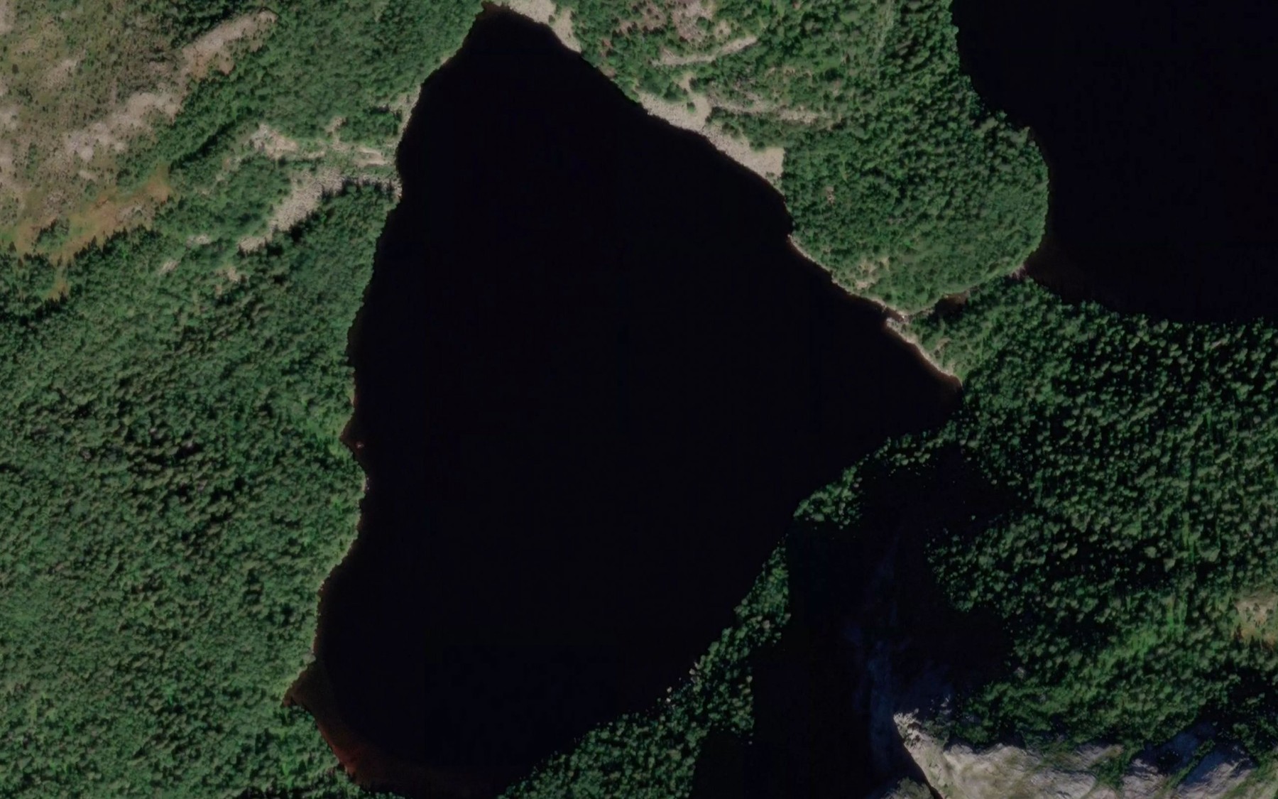 Satellite map of the Litle Brulivatnet