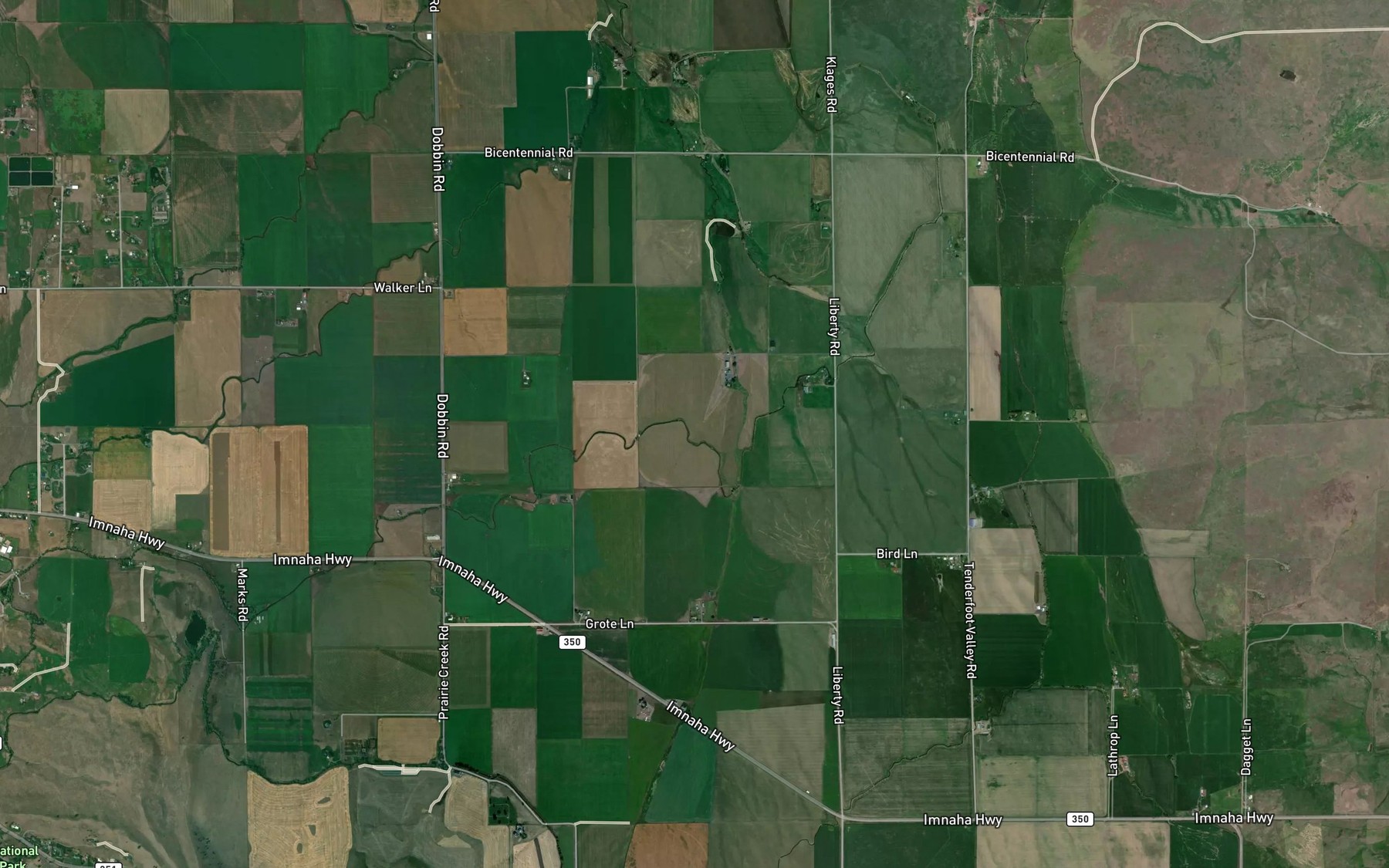 Satellite map of the Farmers Ditch