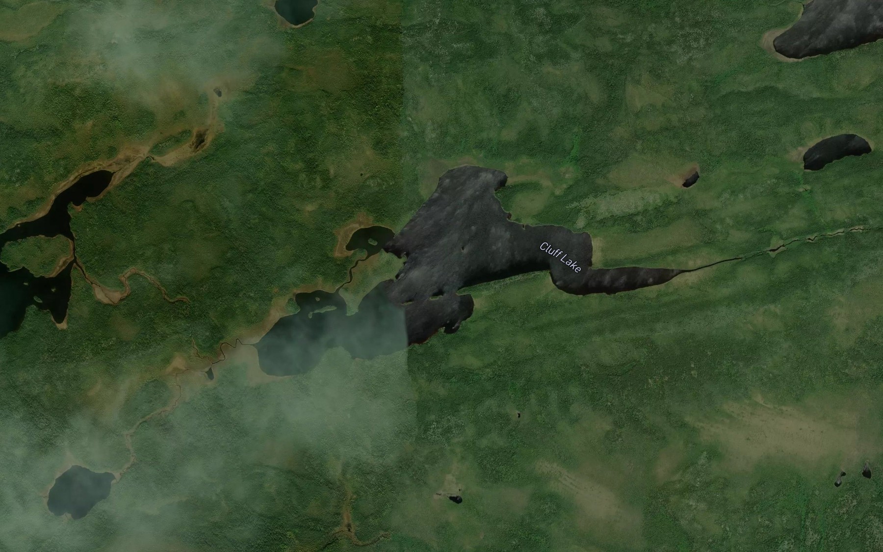 Satellite map of the Cluff Lake