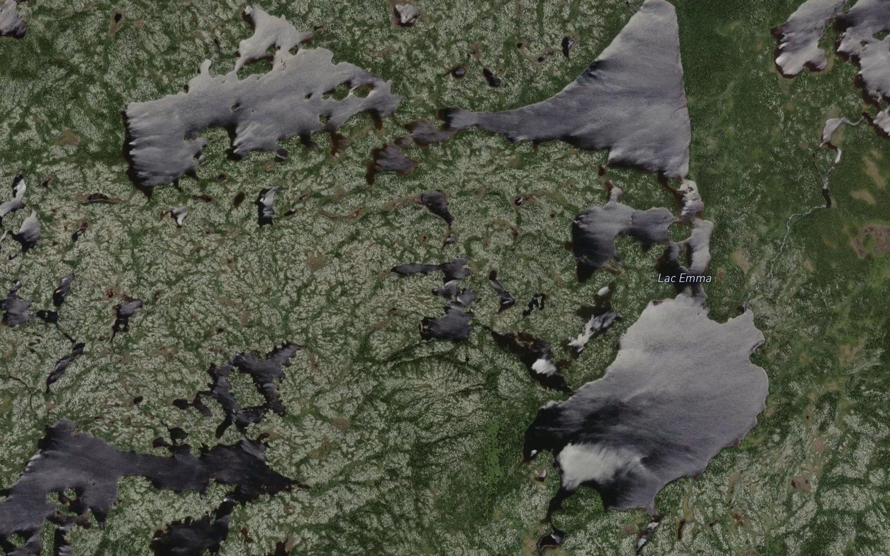 Satellite map of the Lac Emma