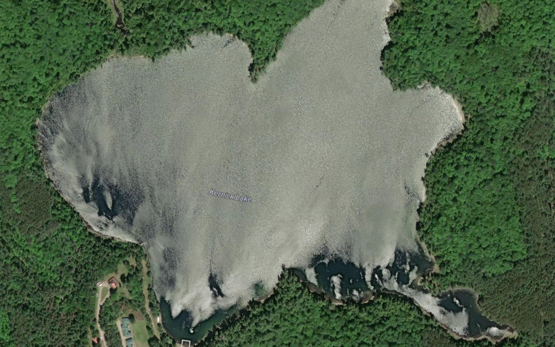 Satellite map of the Kernick Lake