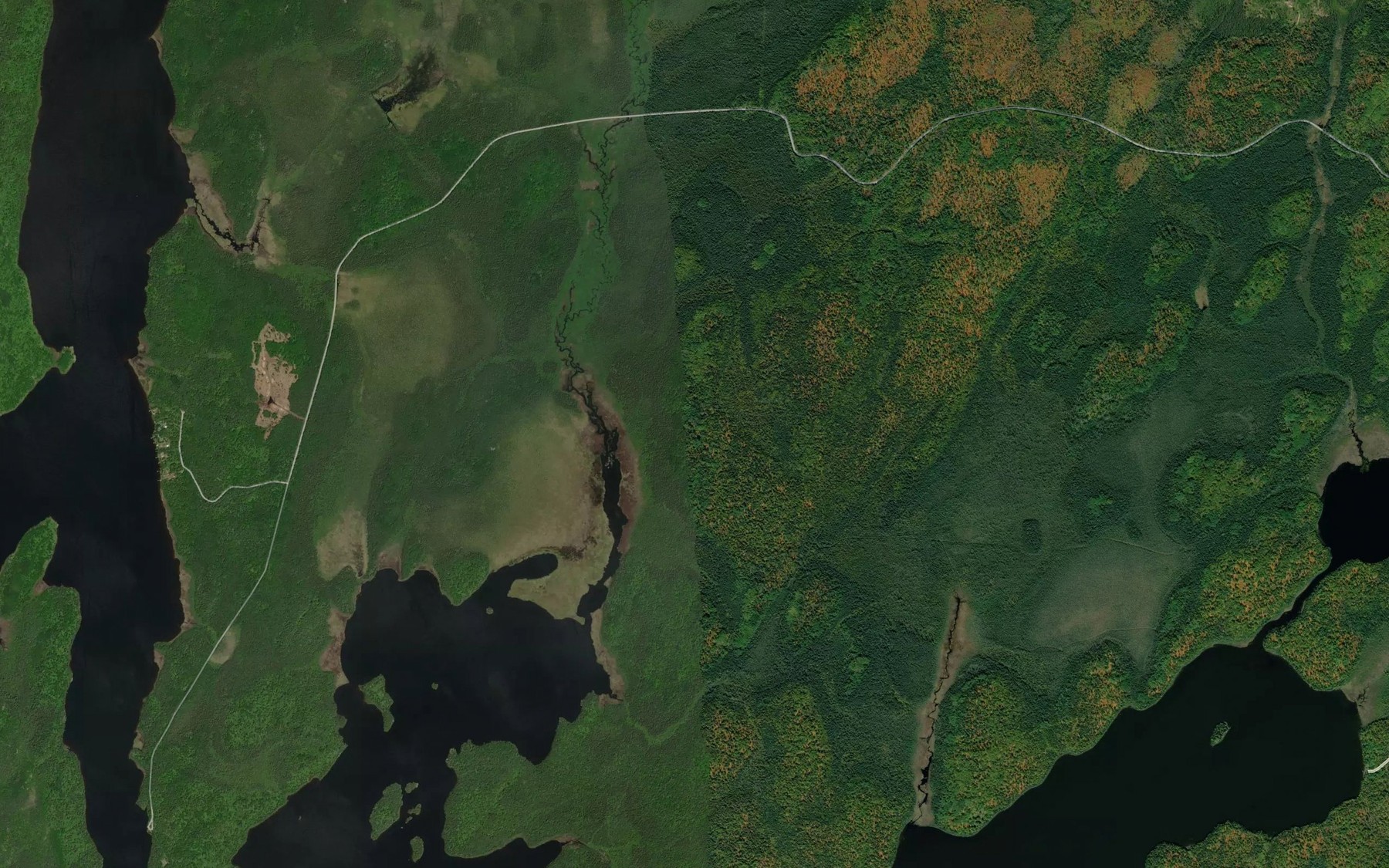 Satellite map of the Inwood Creek