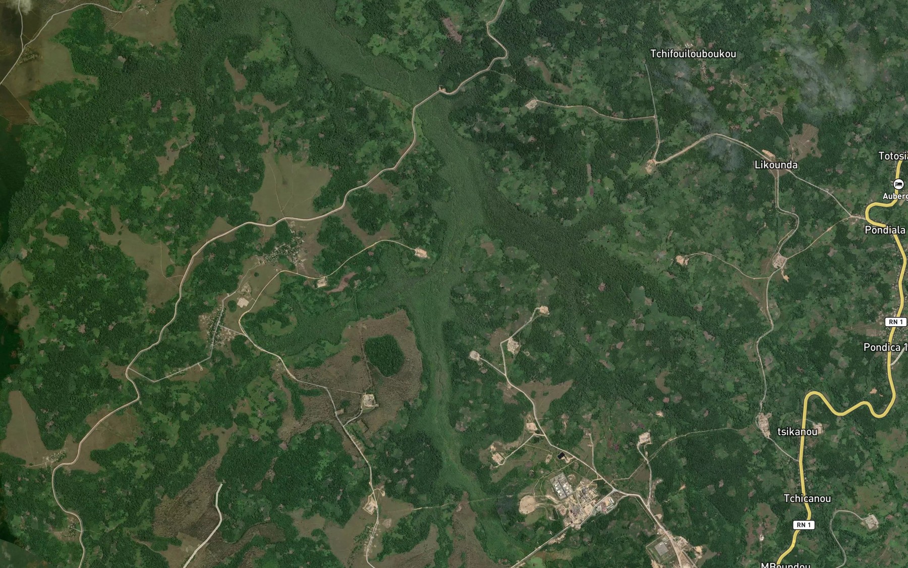 Satellite map of the Tchianga
