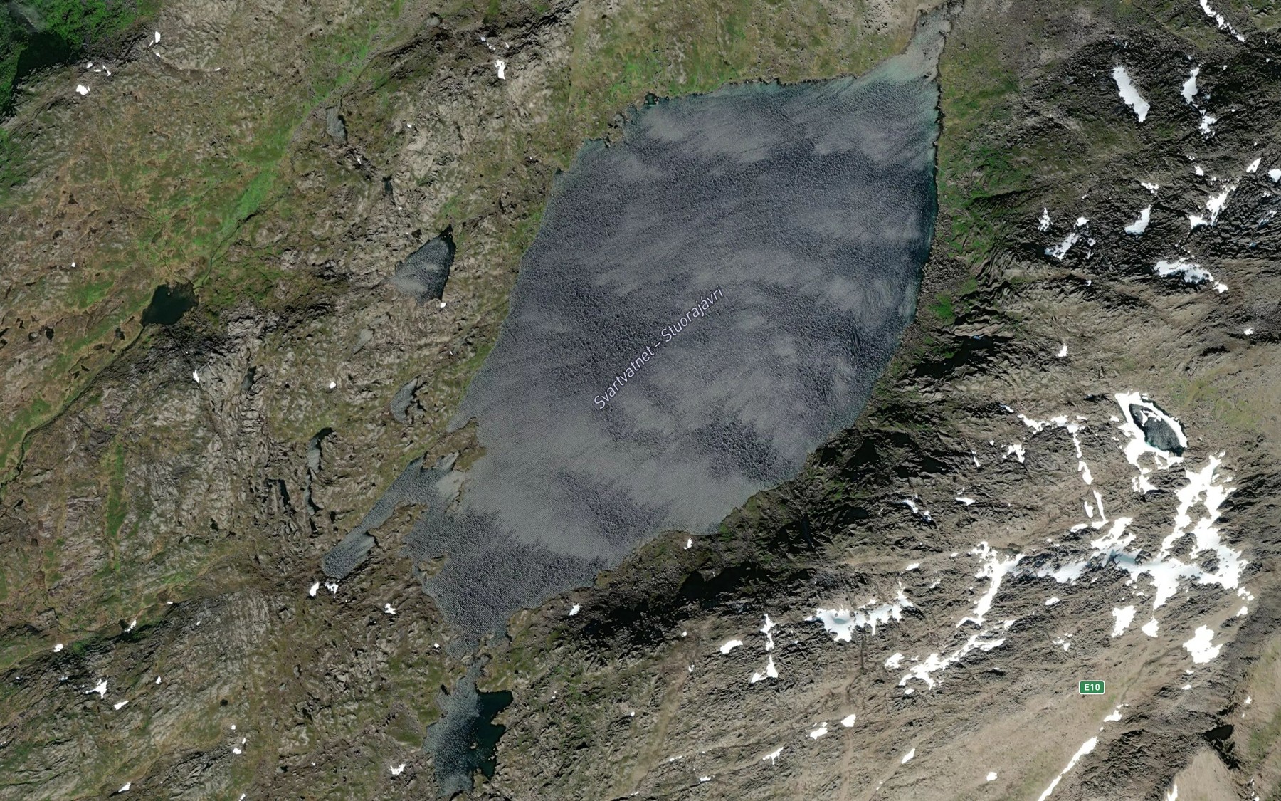 Satellite map of the Stuorajavri