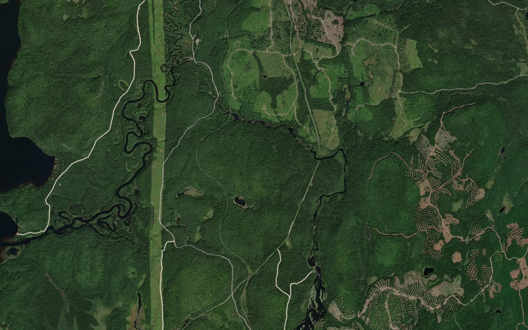 Satellite map of the Rapides des Eaux Mortes