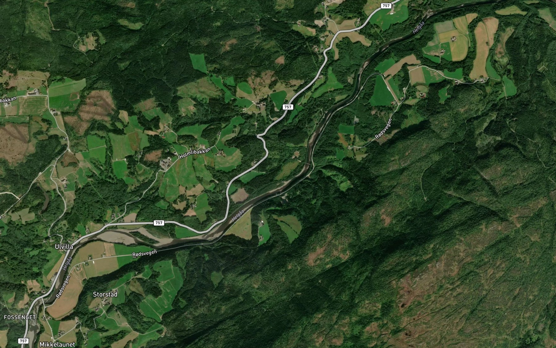 Satellite map of the Flybekken