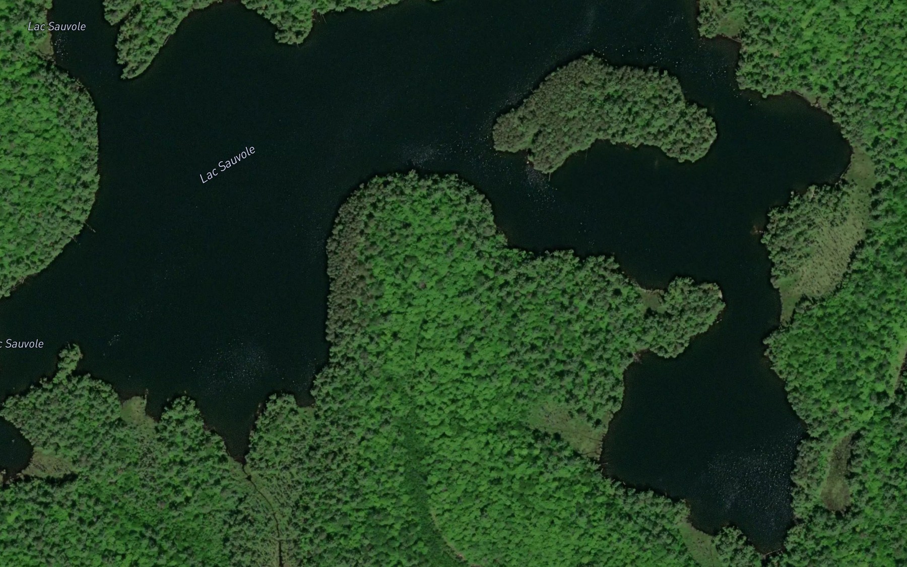 Satellite map of the Lac Sauvole