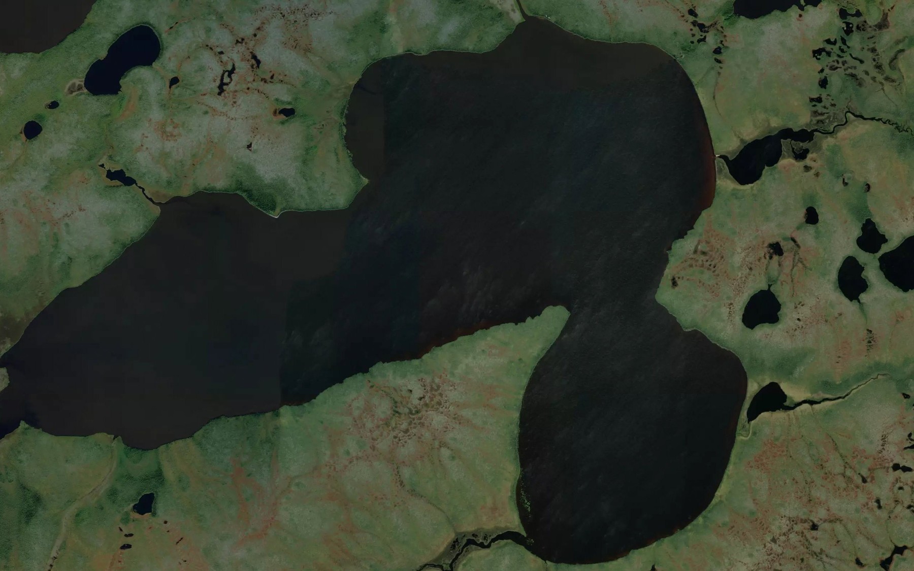 Satellite map of the Sandbank Lake