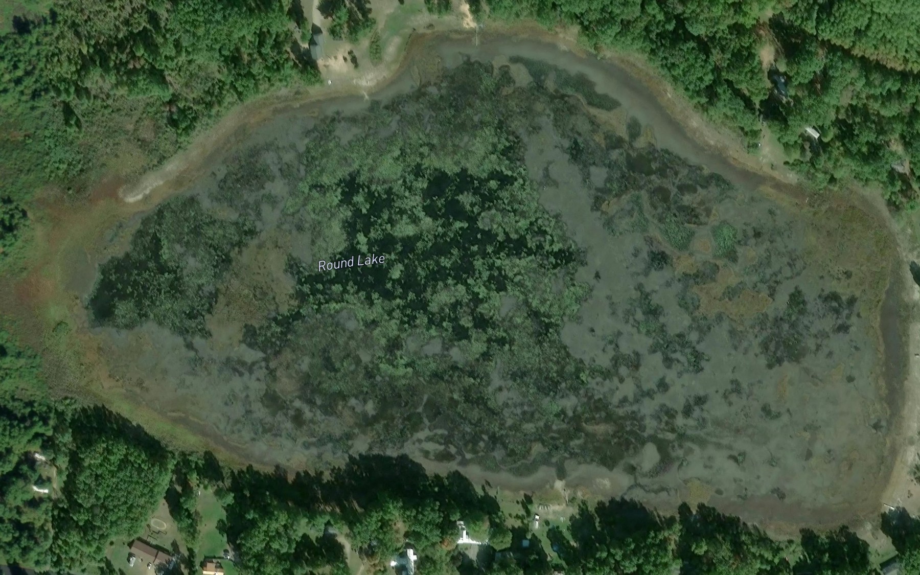 Satellite map of the Round Lake