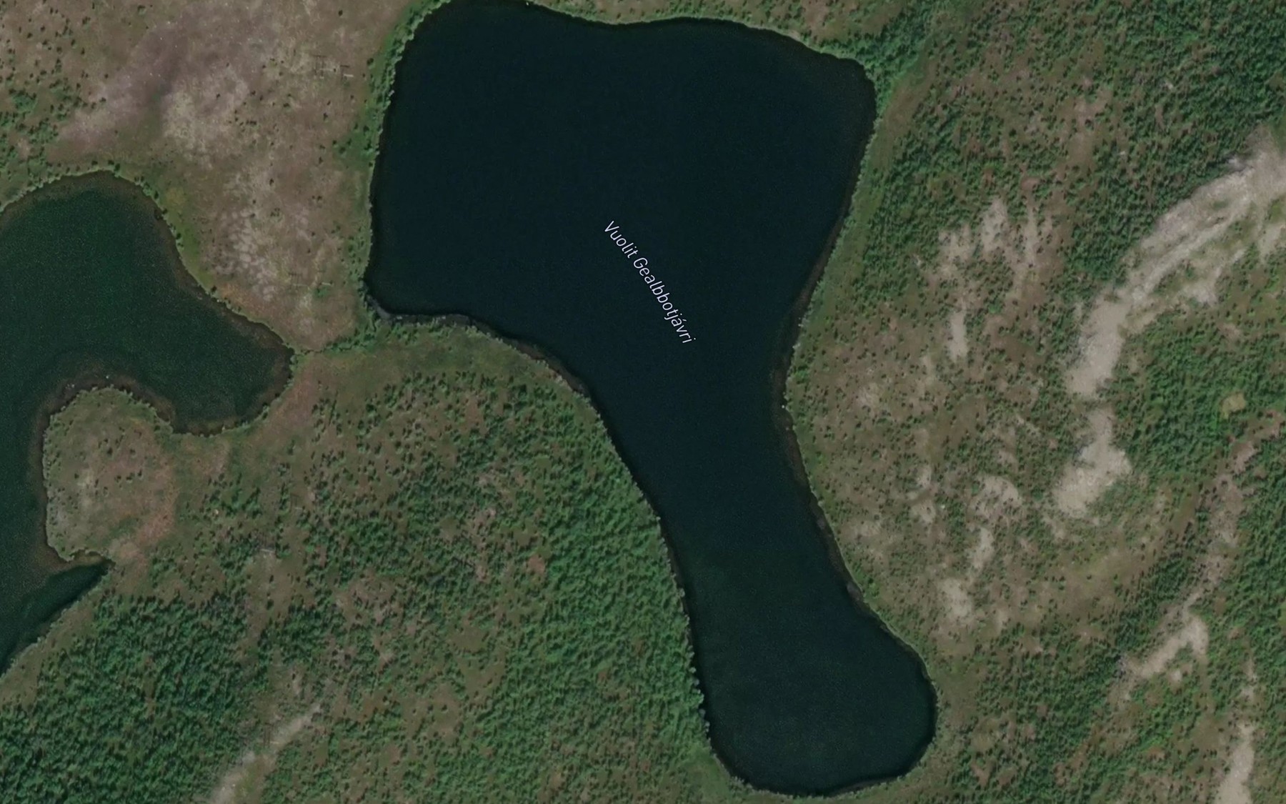Satellite map of the Gaelbutjavri,vuolit