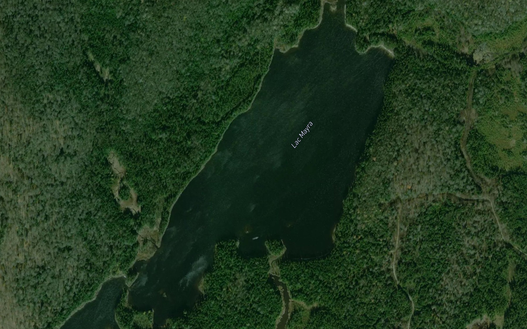 Satellite map of the Lac Mayra