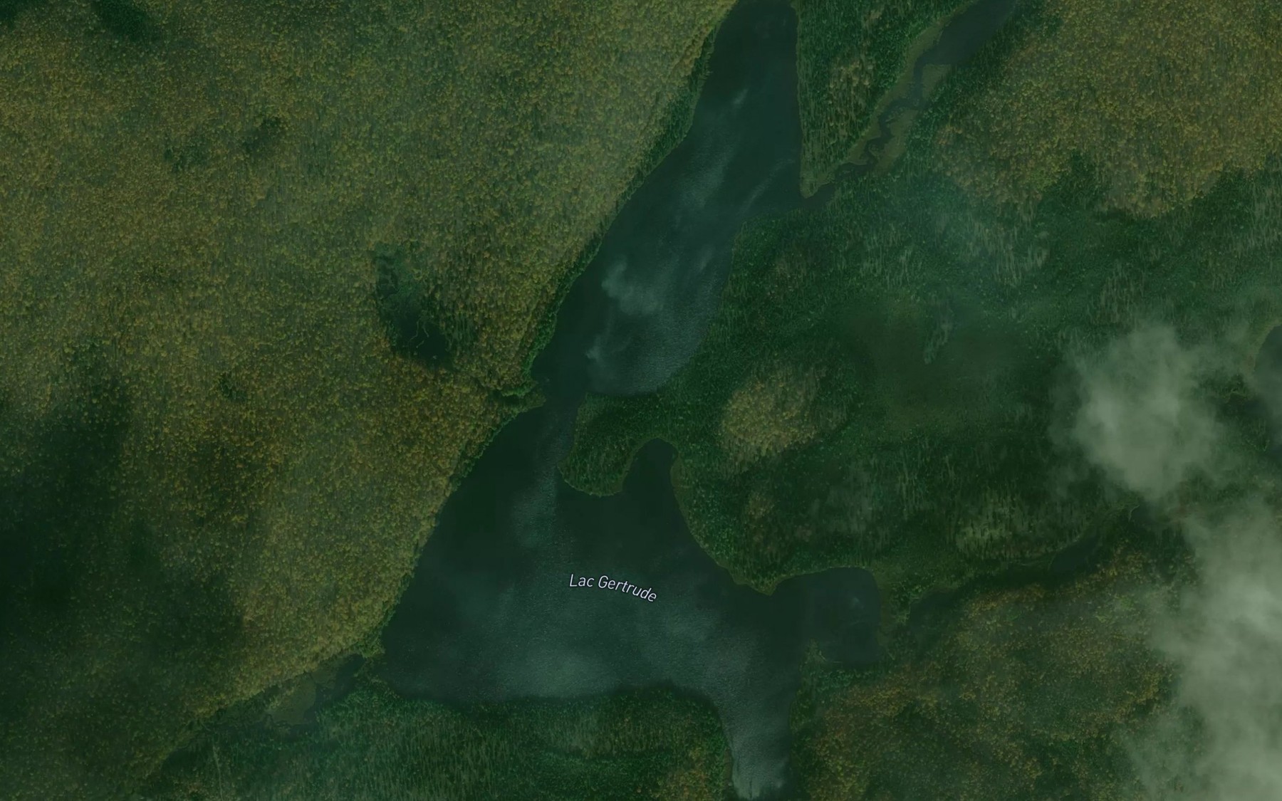 Satellite map of the Lac Gertrude