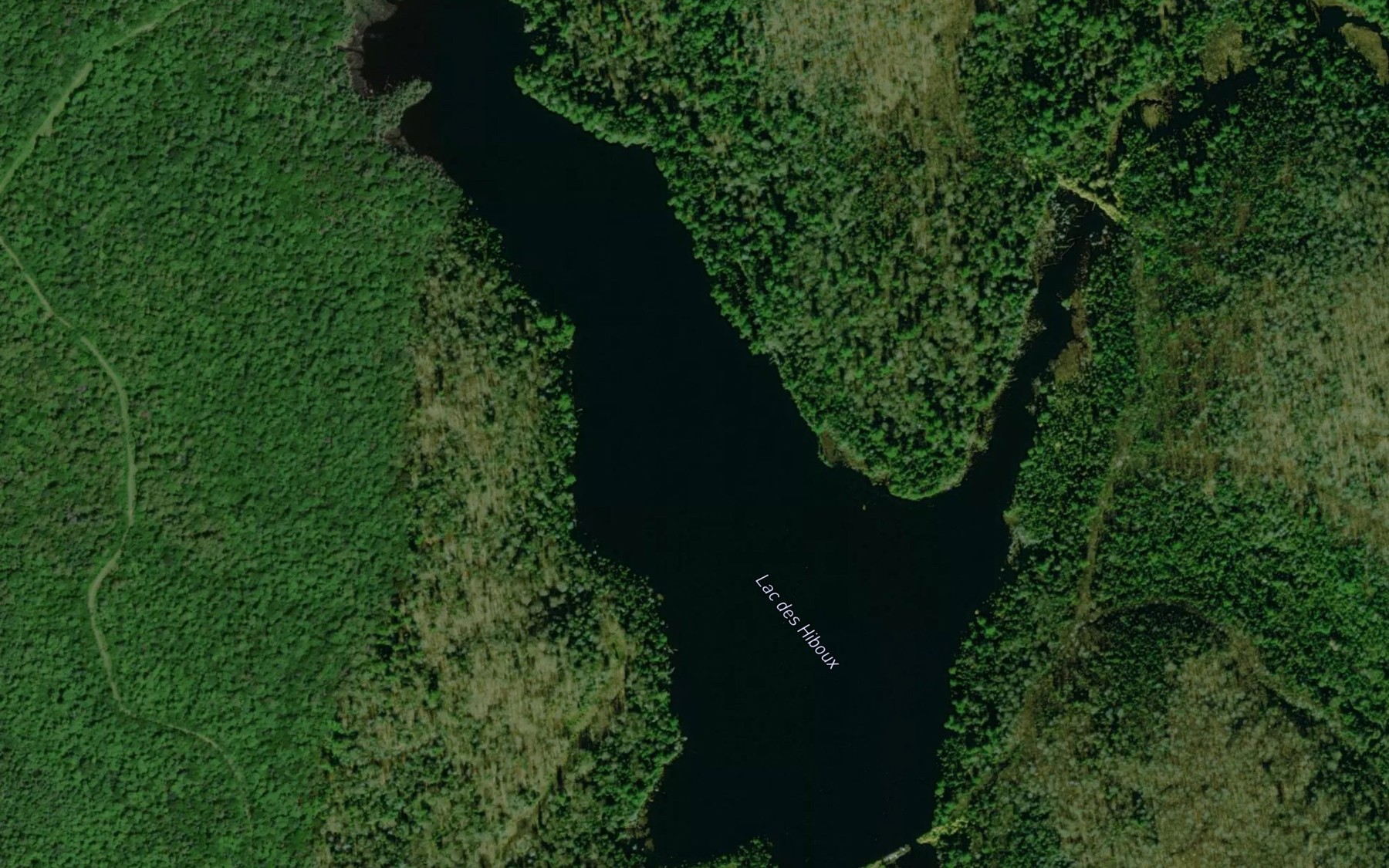 Satellite map of the Lac des Hiboux