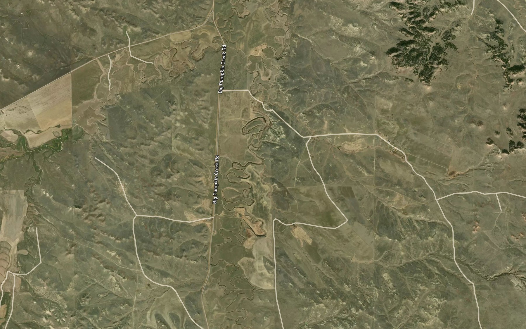 Satellite map of the Sand Coulee