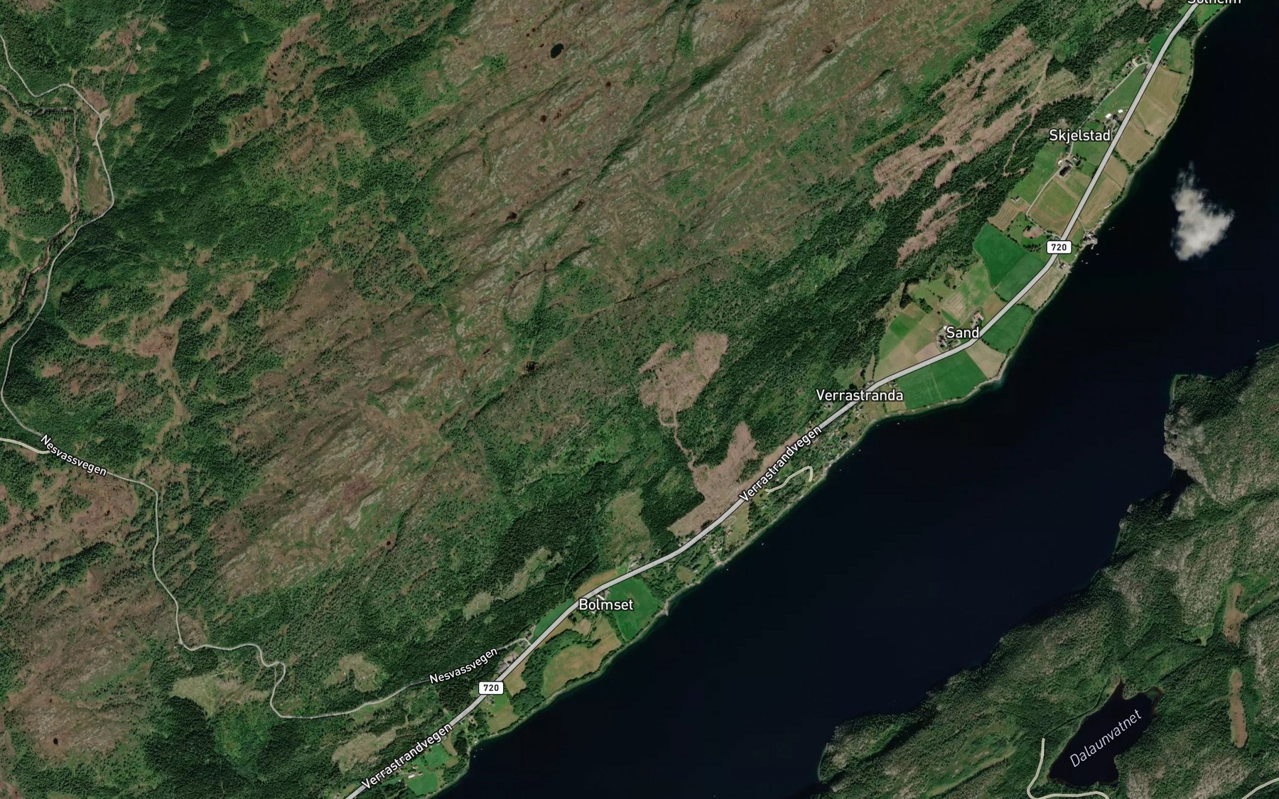 Satellite map of the Sjobakkbekken
