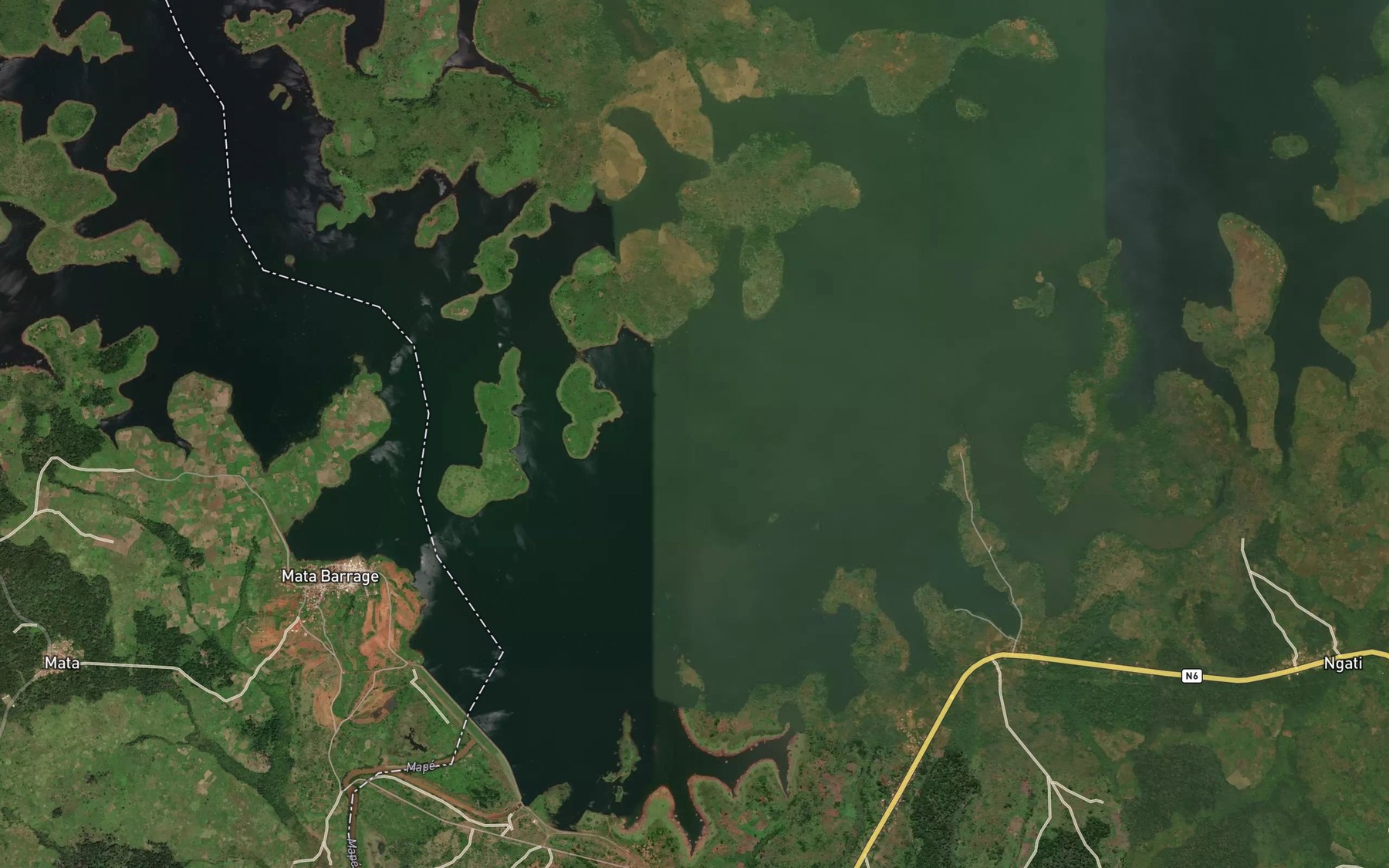 Satellite map of the Lake Bankim