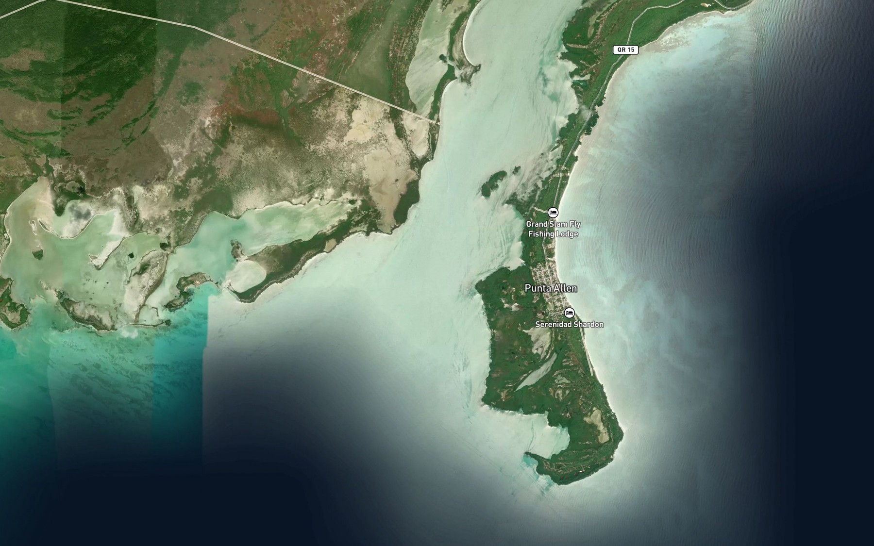 Satellite map of the Boca del Rio