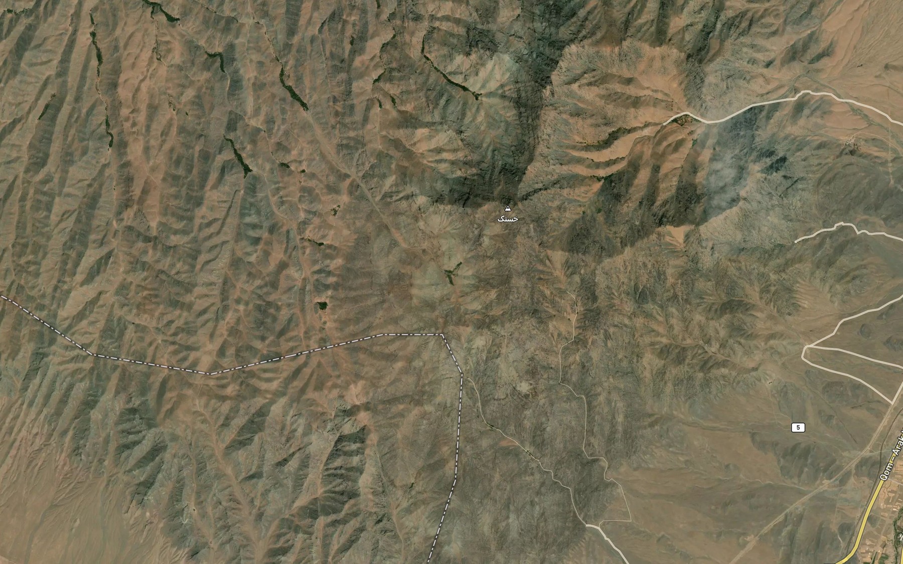 Satellite map of the Cheshmeh-ye Qalakh Darreh