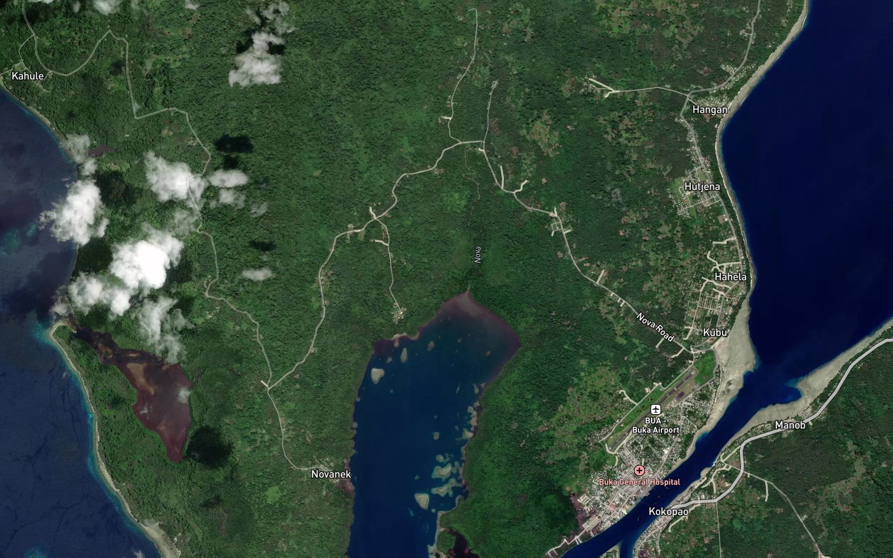 Satellite map of the Nova River