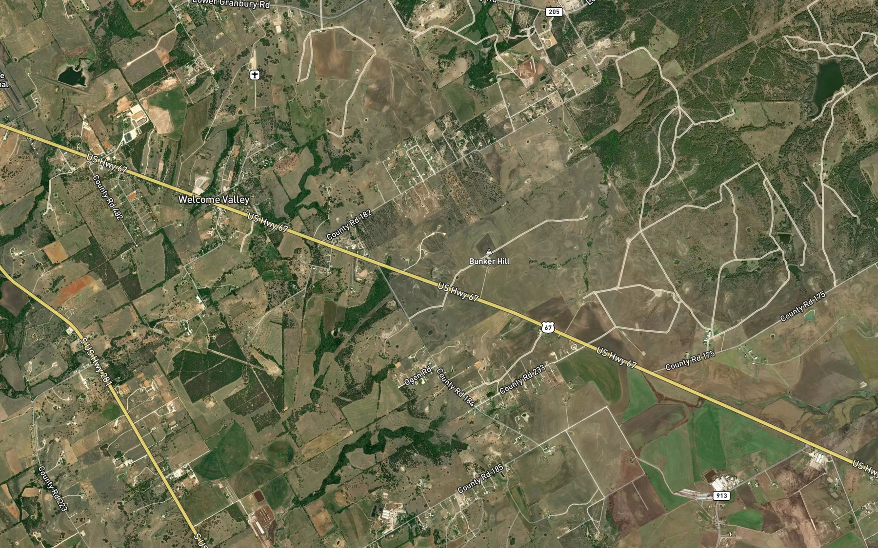Satellite map of the Warren Lake Number 1