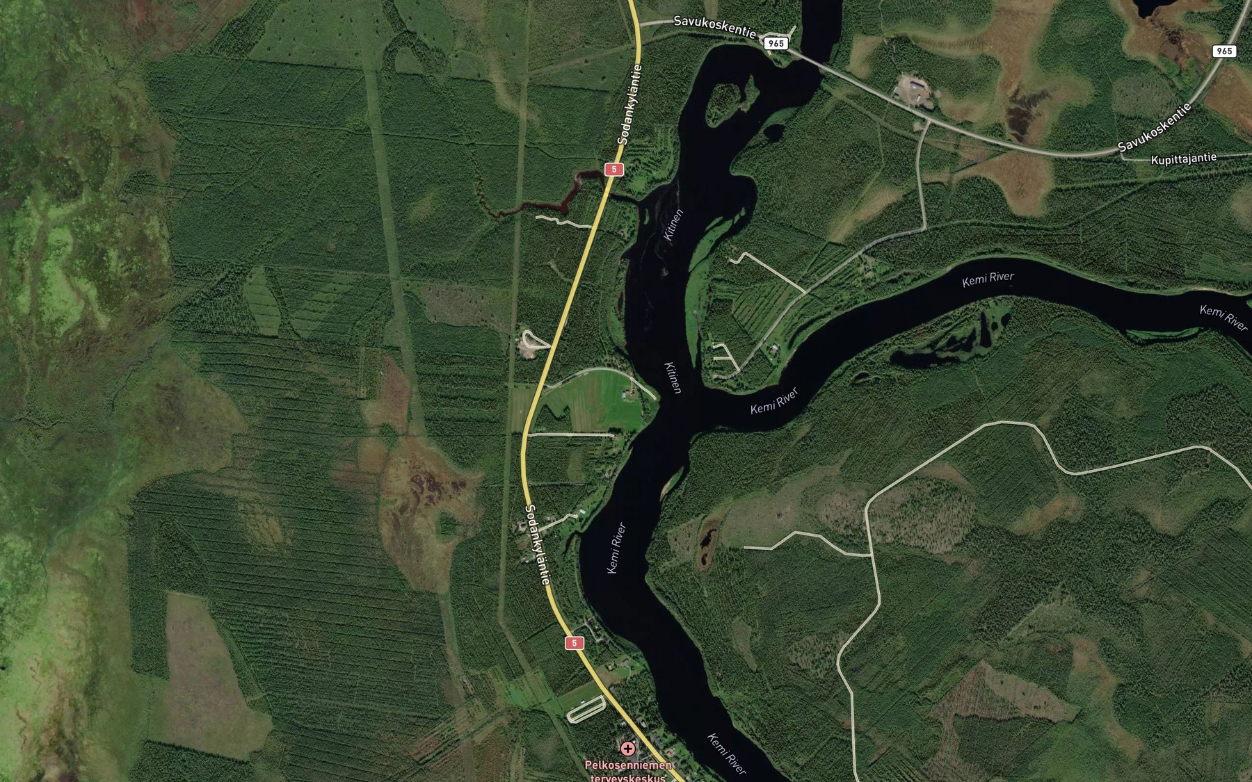 Satellite map of the Kitinen