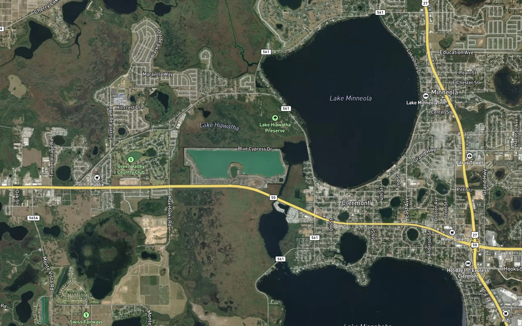 Satellite map of the Lake Memory
