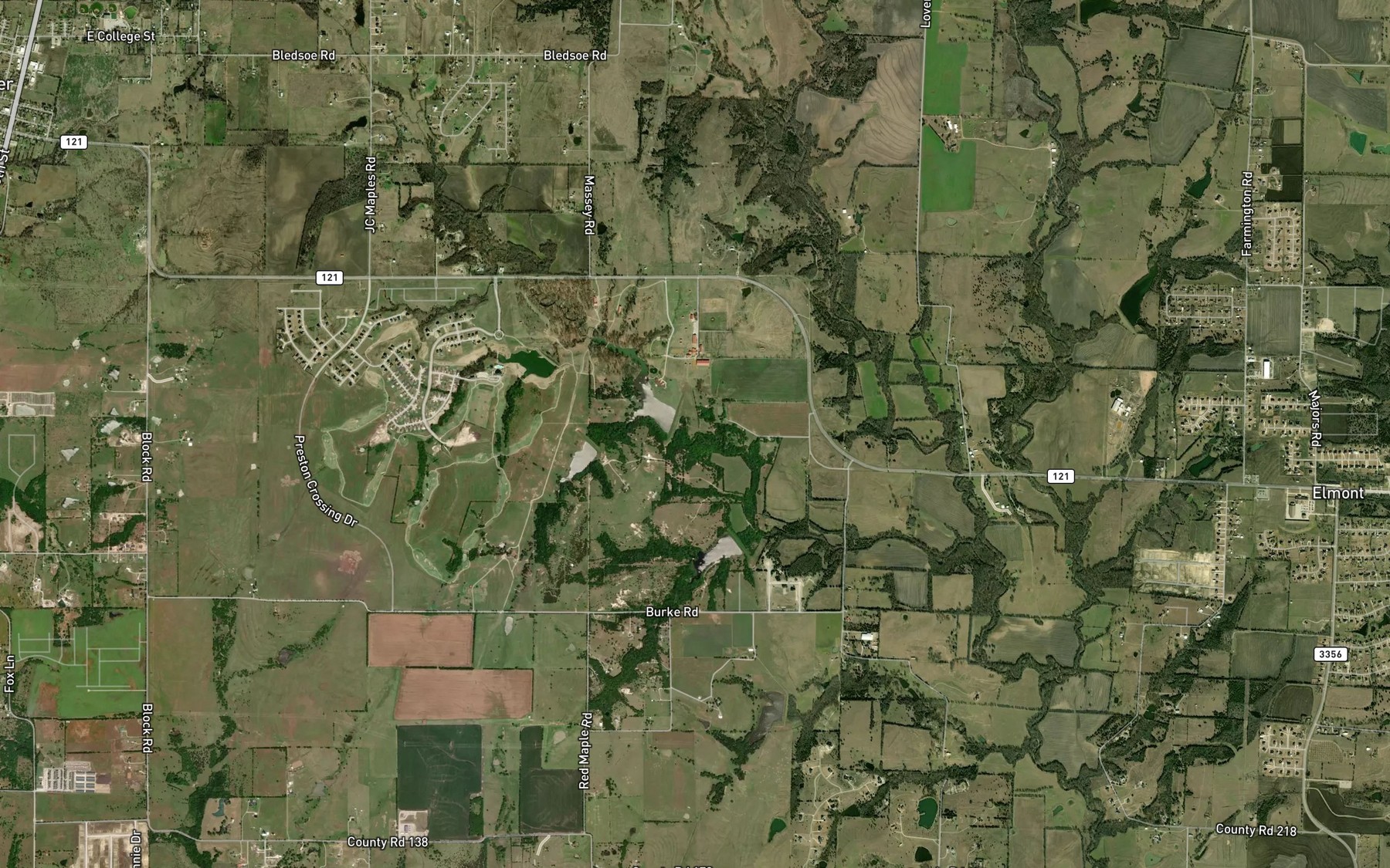 Satellite map of the Soil Conservation Service Site 26 Reservoir