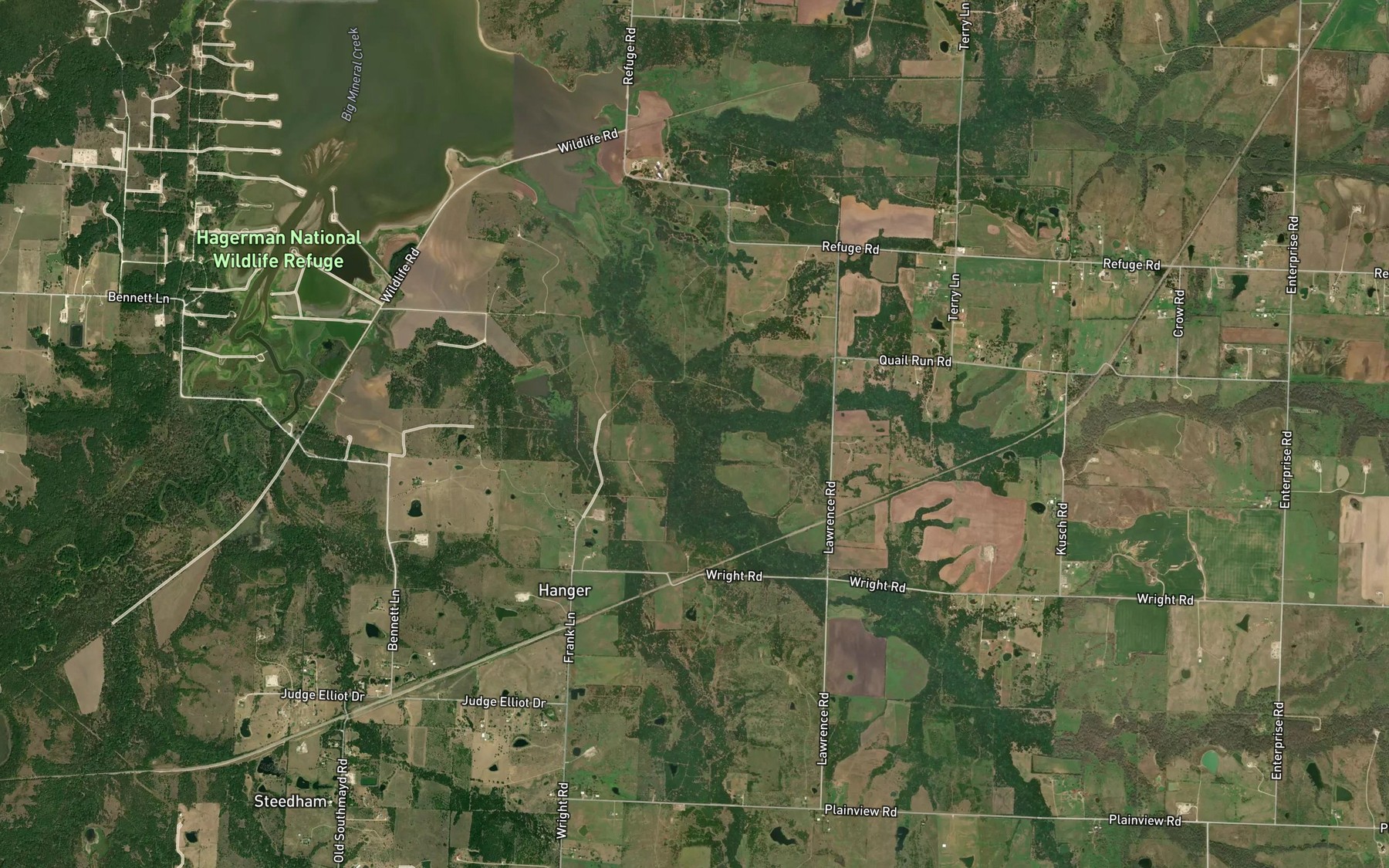 Satellite map of the Myer Branch