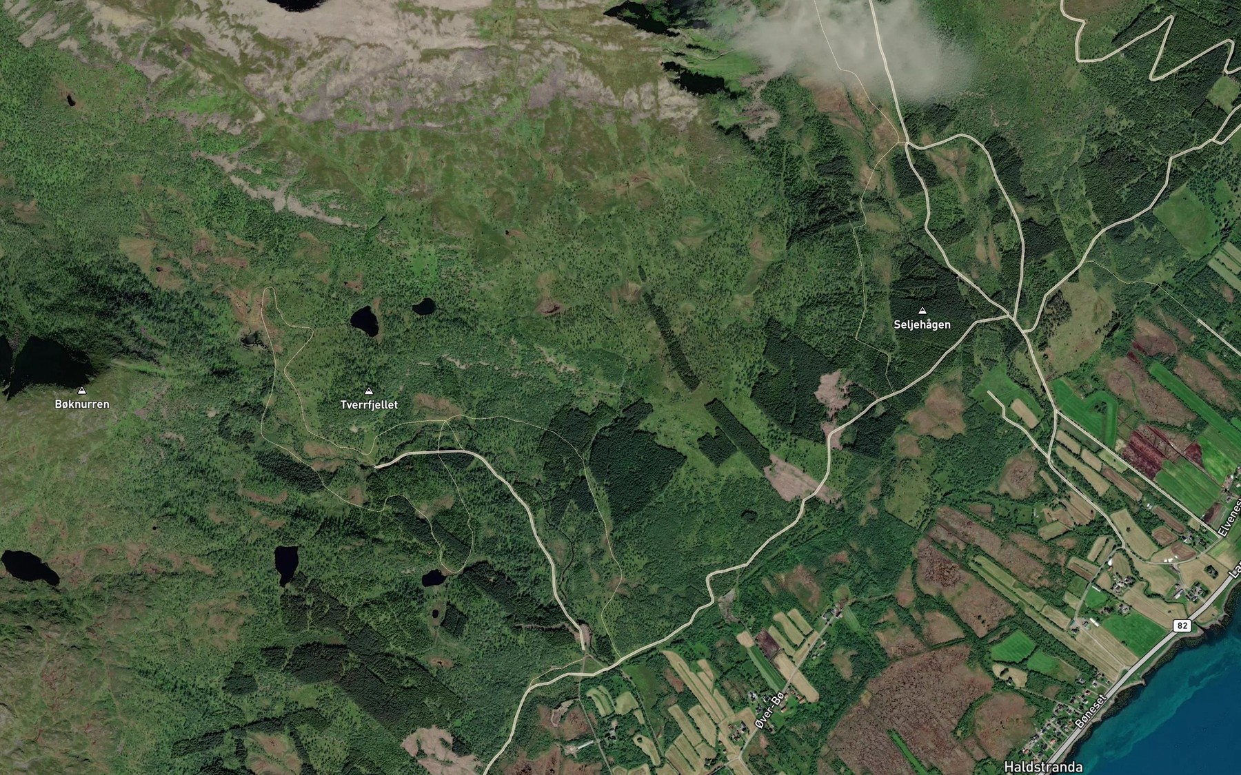 Satellite map of the Bjornlielva