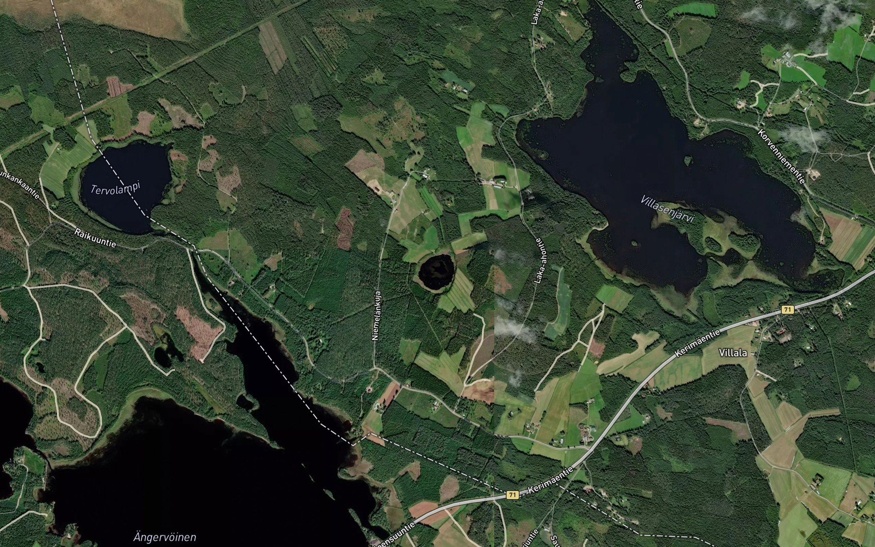 Satellite map of the Mustalampi