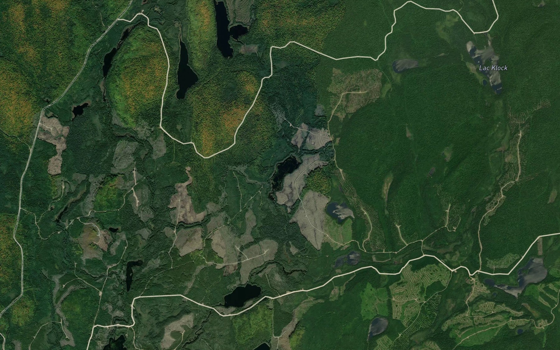 Satellite map of the Lac Elan