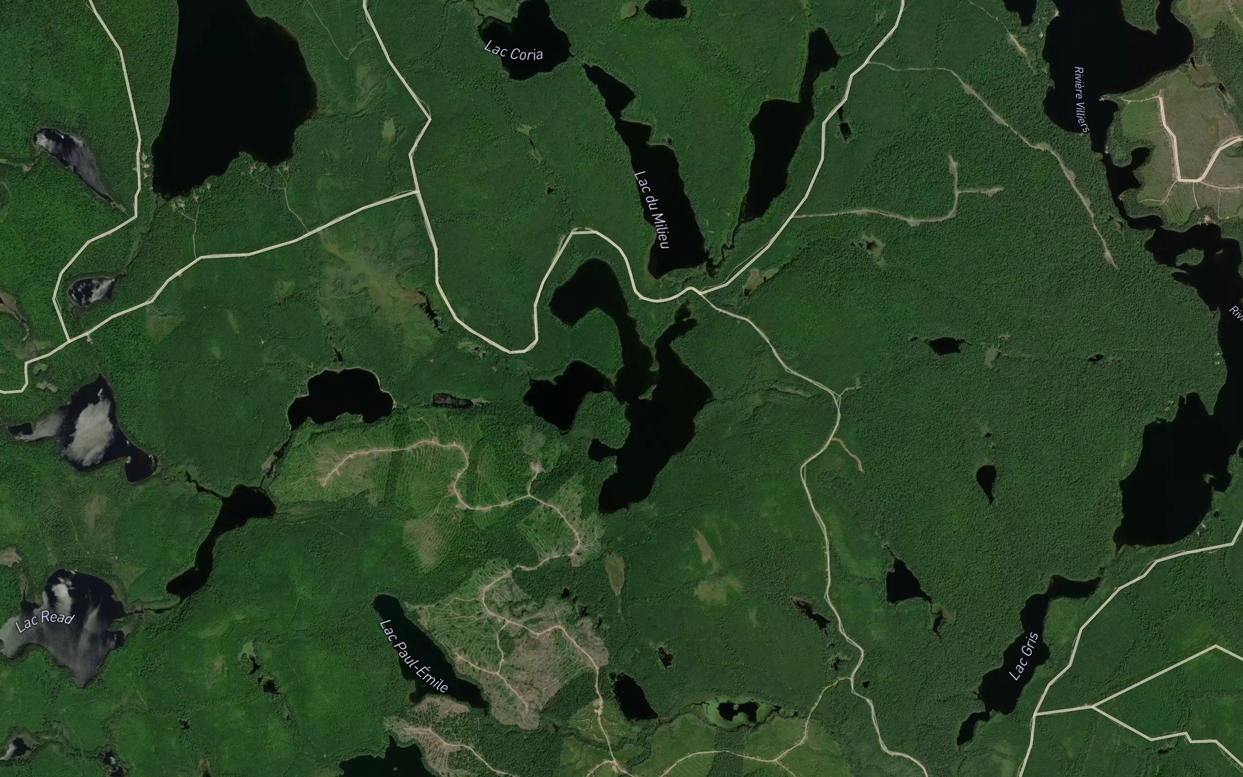 Satellite map of the Lac Kanapateapiskiteakamak