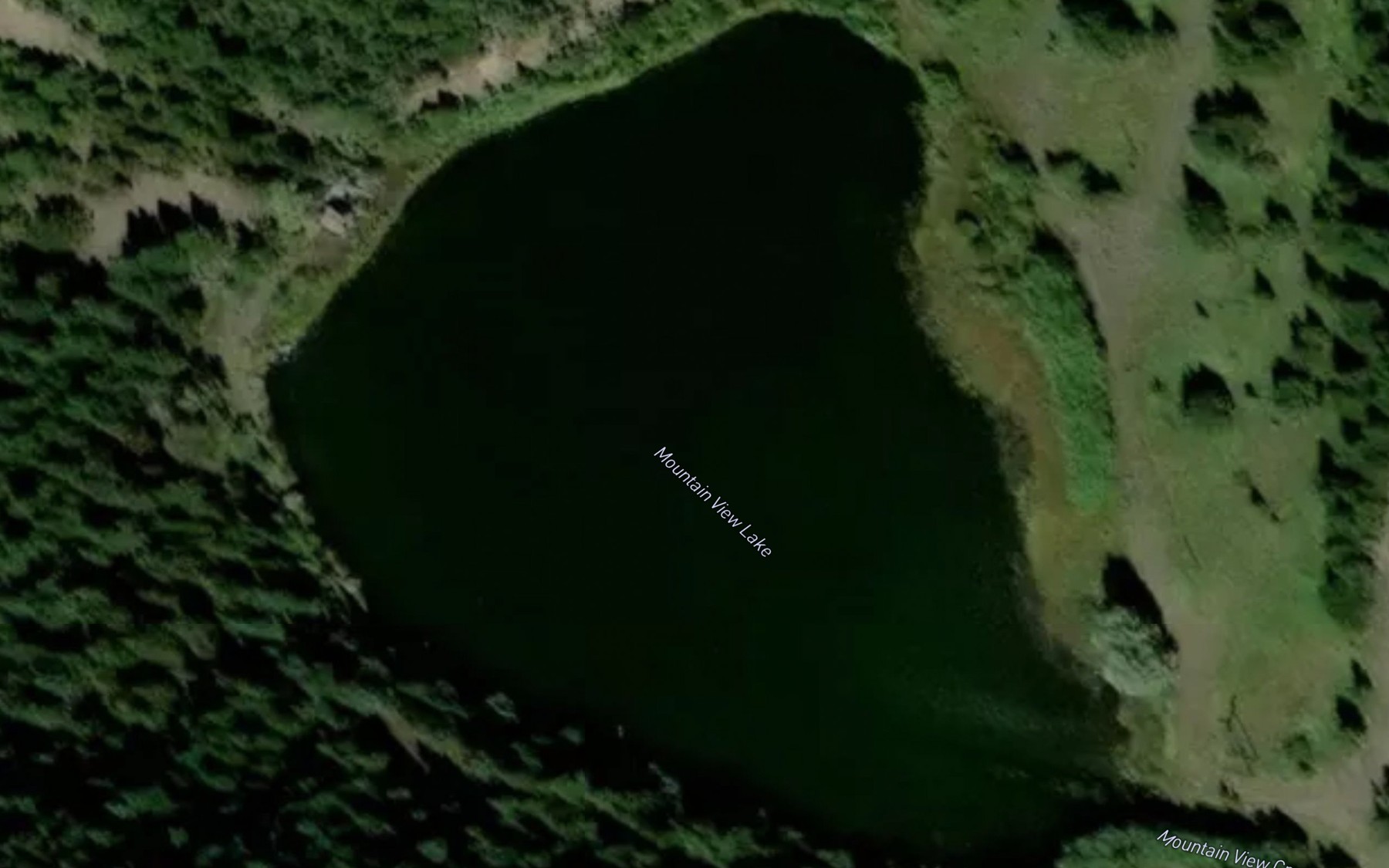 Satellite map of the Mountain View Lake