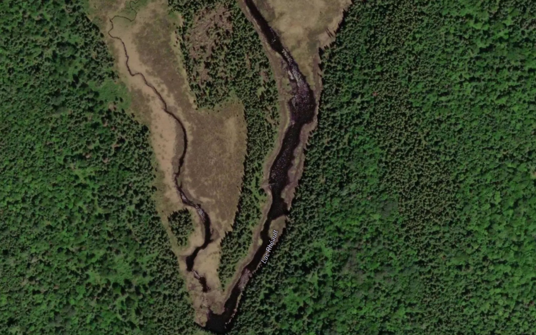 Satellite map of the Lac Rheault