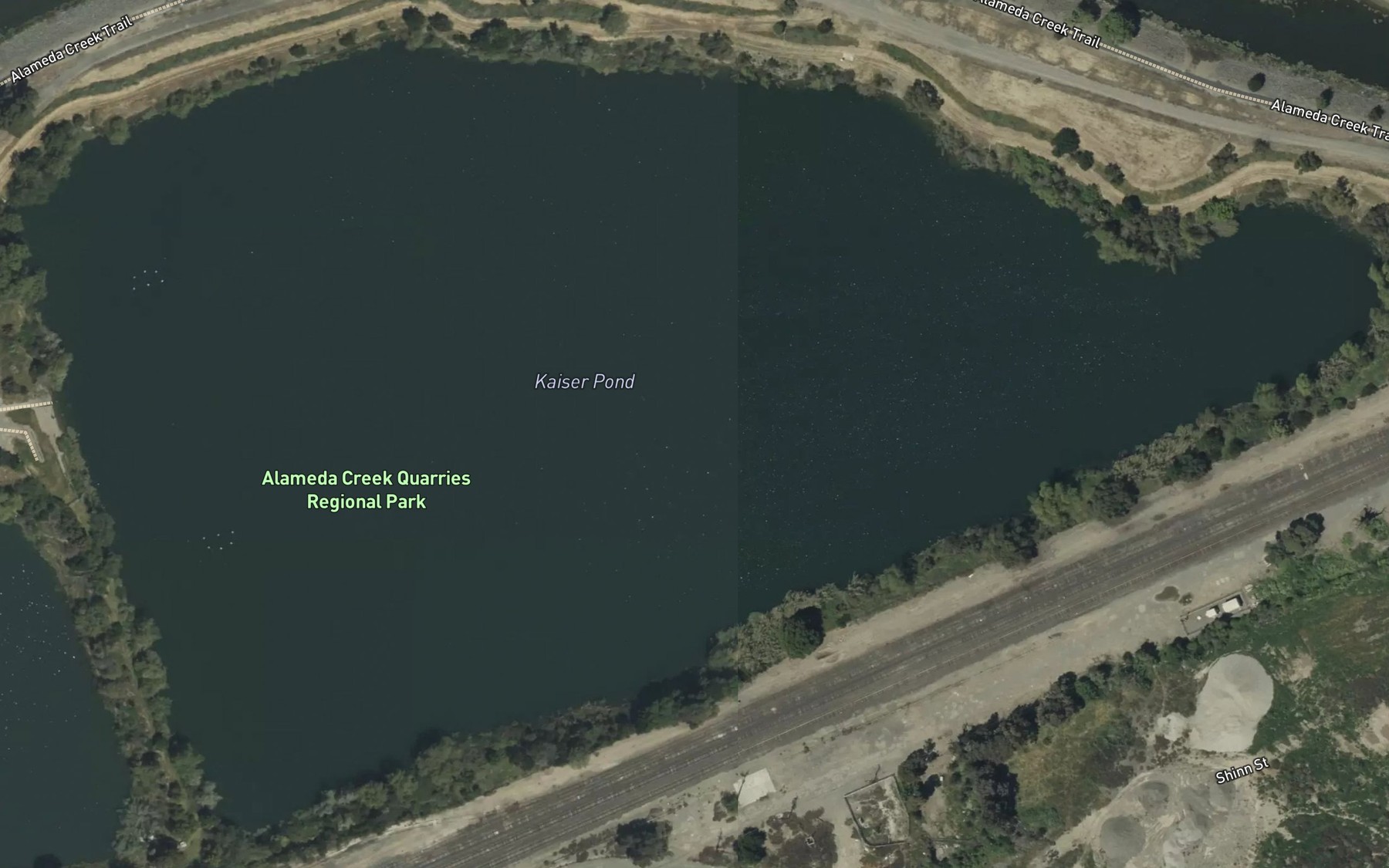 Satellite map of the Kaiser Pond